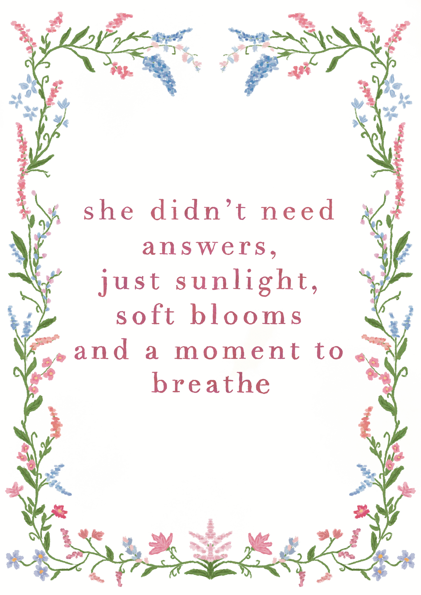 Sunlight and Soft Blooms Print