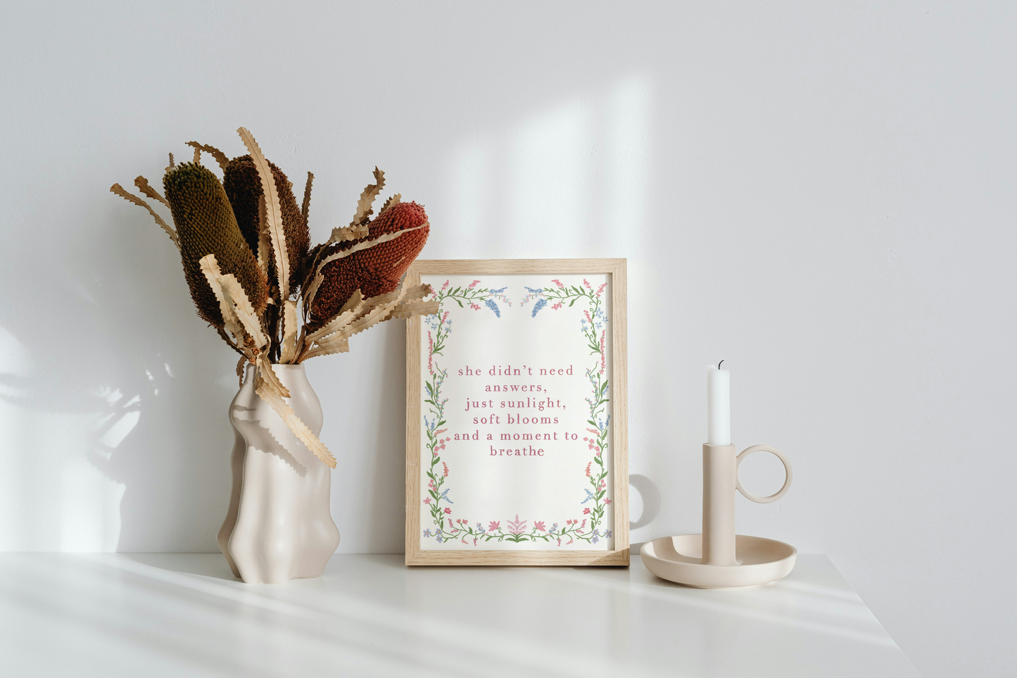 Sunlight and Soft Blooms Print