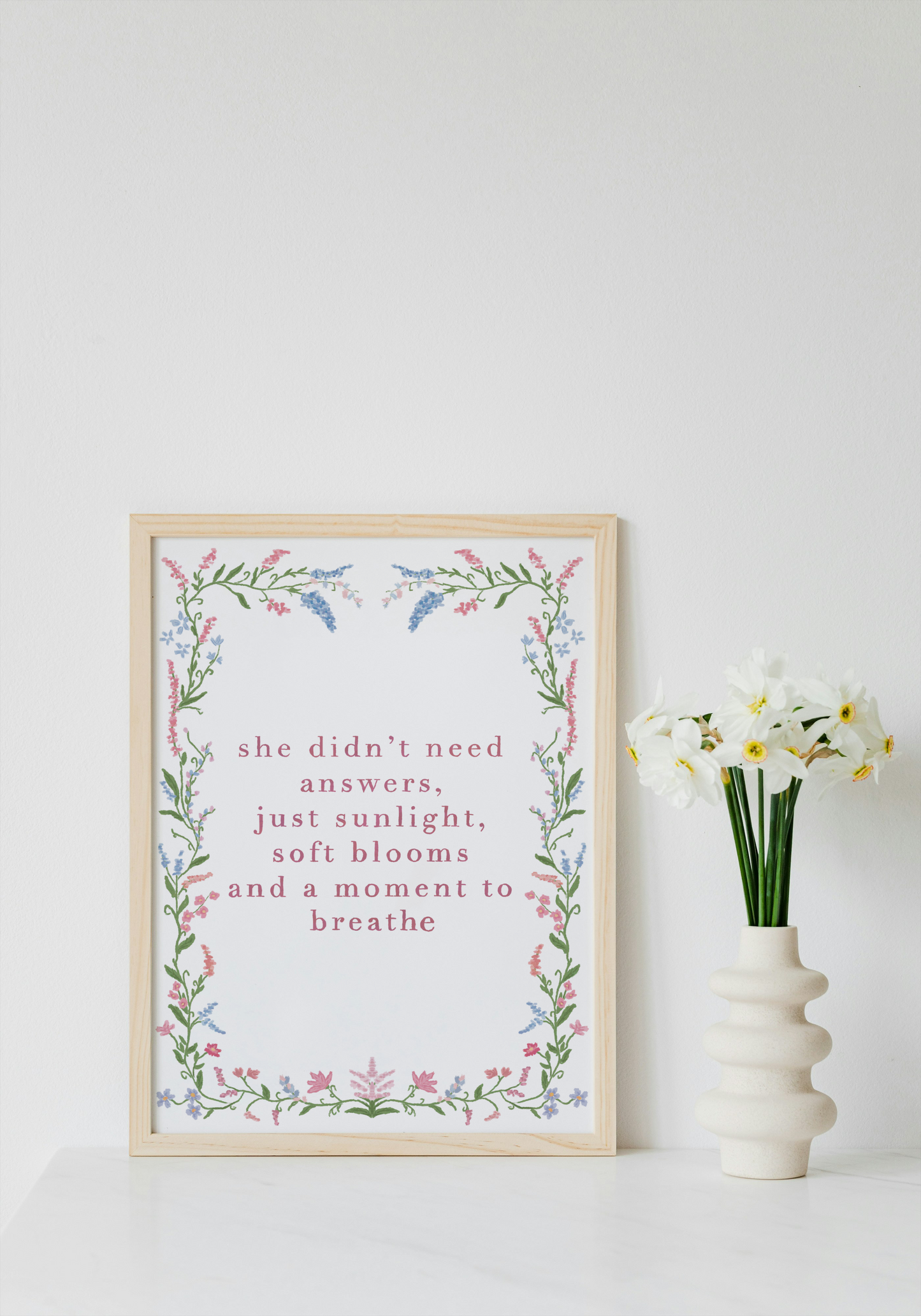 Sunlight and Soft Blooms Print