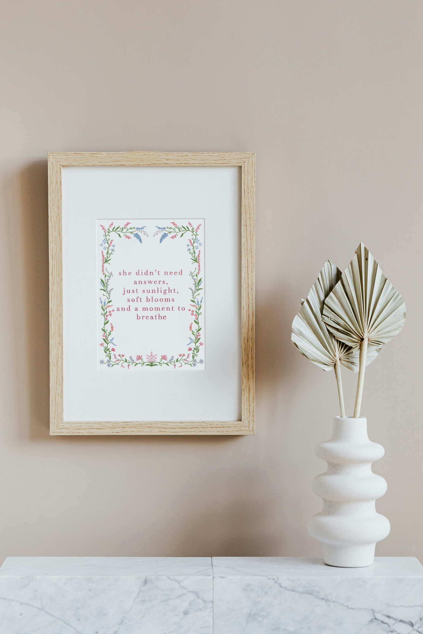 Sunlight and Soft Blooms Print