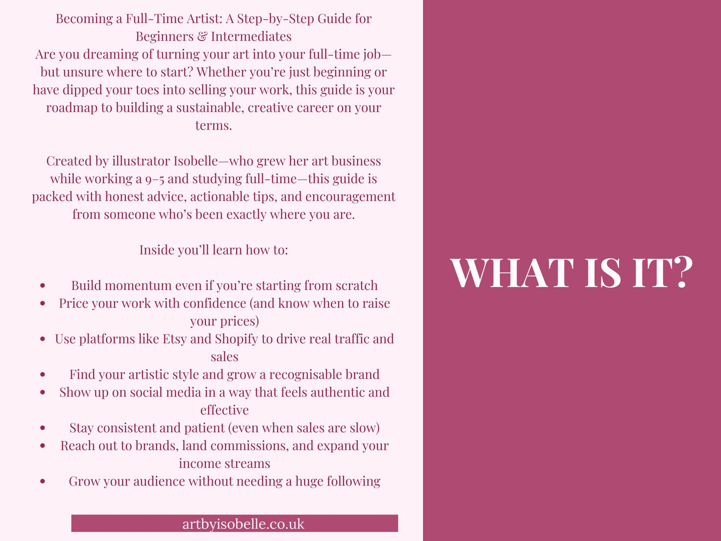 Full-Time Artist Guide: Grow Your Art Business (Digital Download)