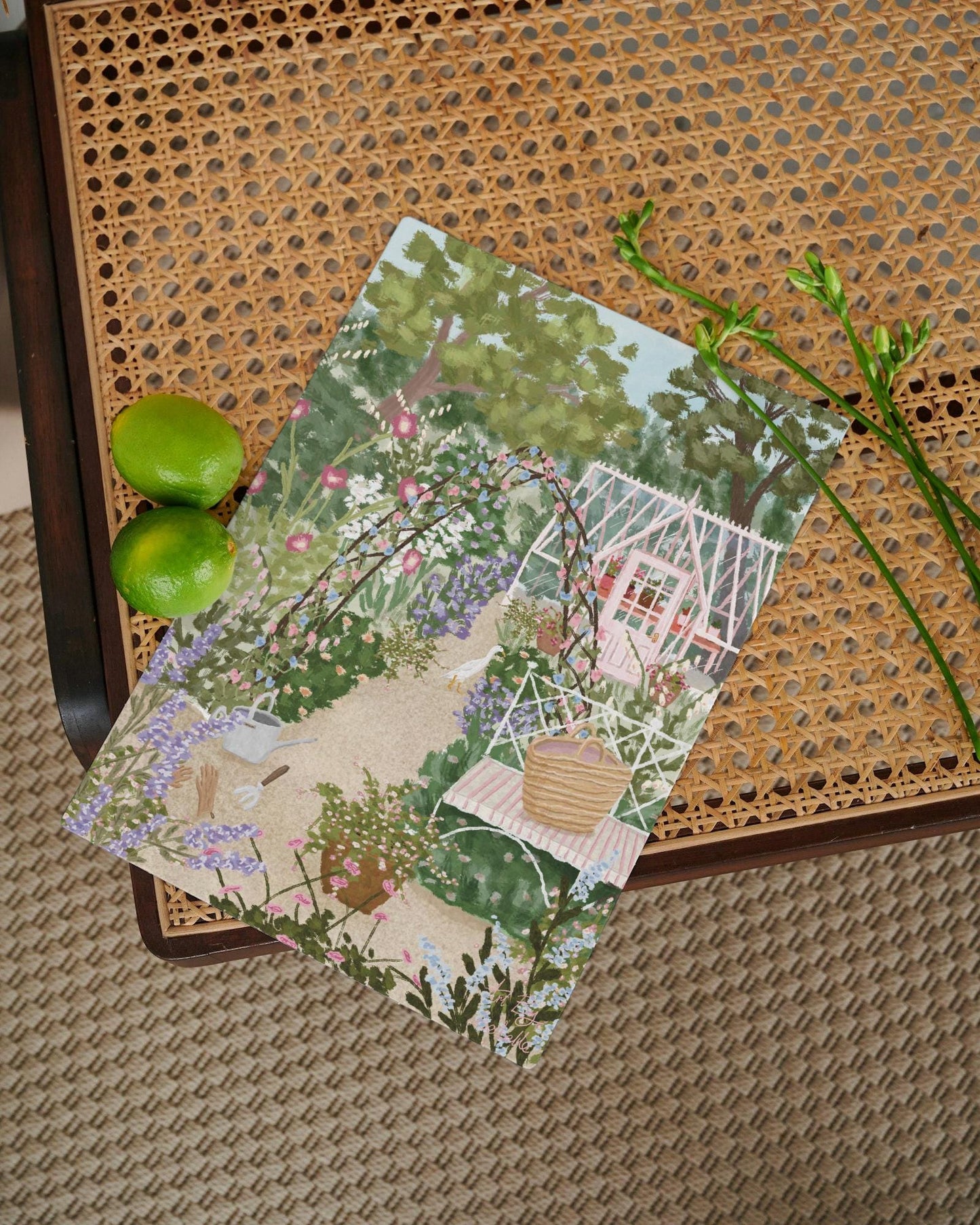 Cottage Garden Greeting Card, Garden Card, Gardener Card, Floral Card, Wildlife Card, Summer Garden Card, Birthday Card, Blank Card