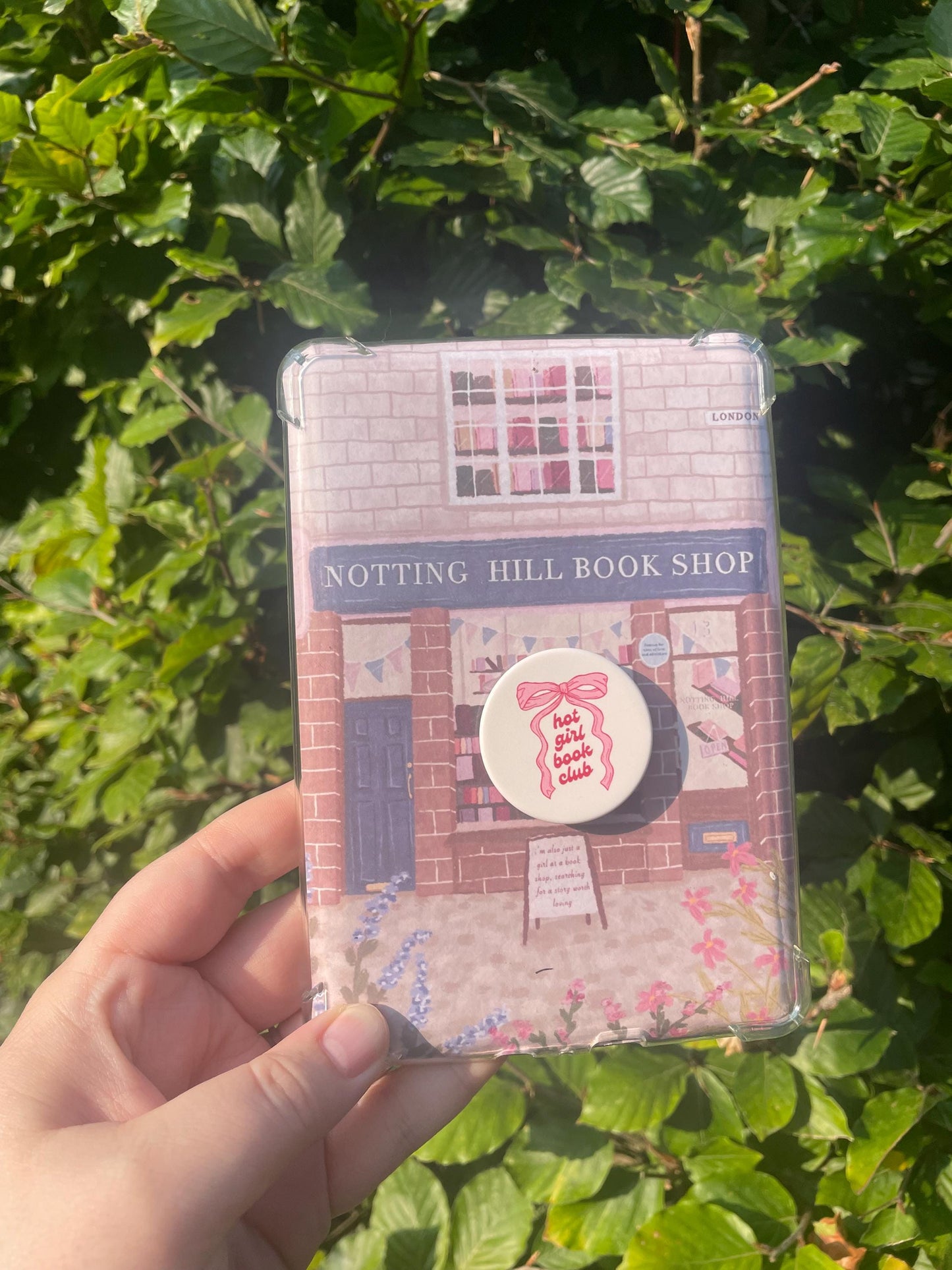 Notting Hill Bookshop Kindle Insert, London Bookstore Kindle Decor, Romantic E-Reader Art, Cosy Reading Gift for Book Lovers, UK Travel