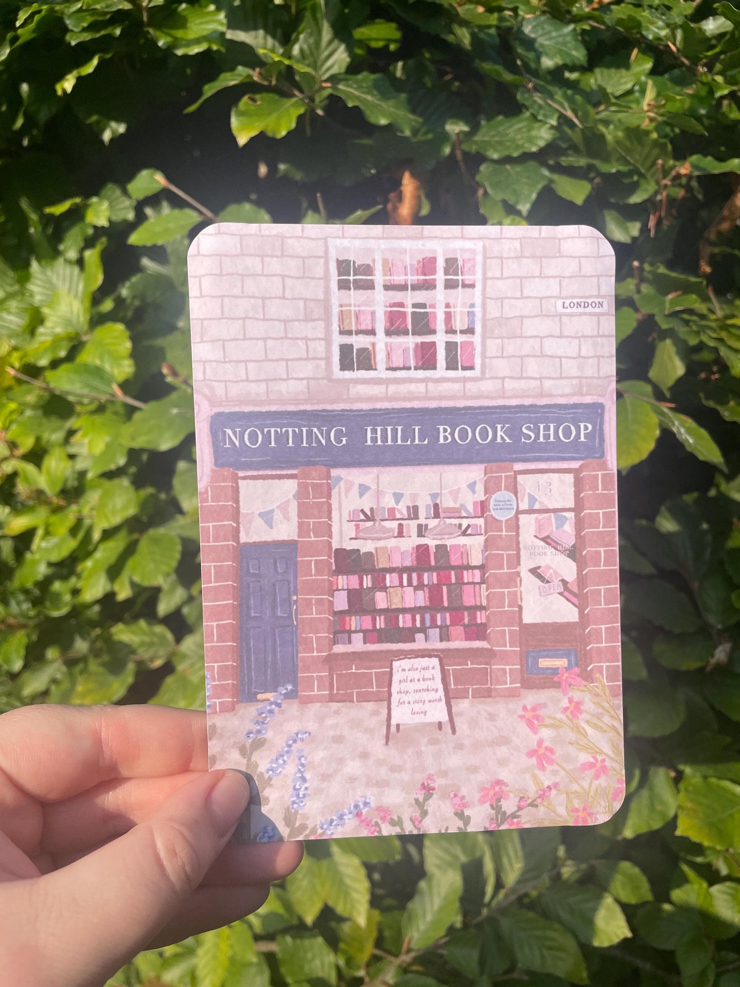Notting Hill Bookshop Kindle Insert, London Bookstore Kindle Decor, Romantic E-Reader Art, Cosy Reading Gift for Book Lovers, UK Travel