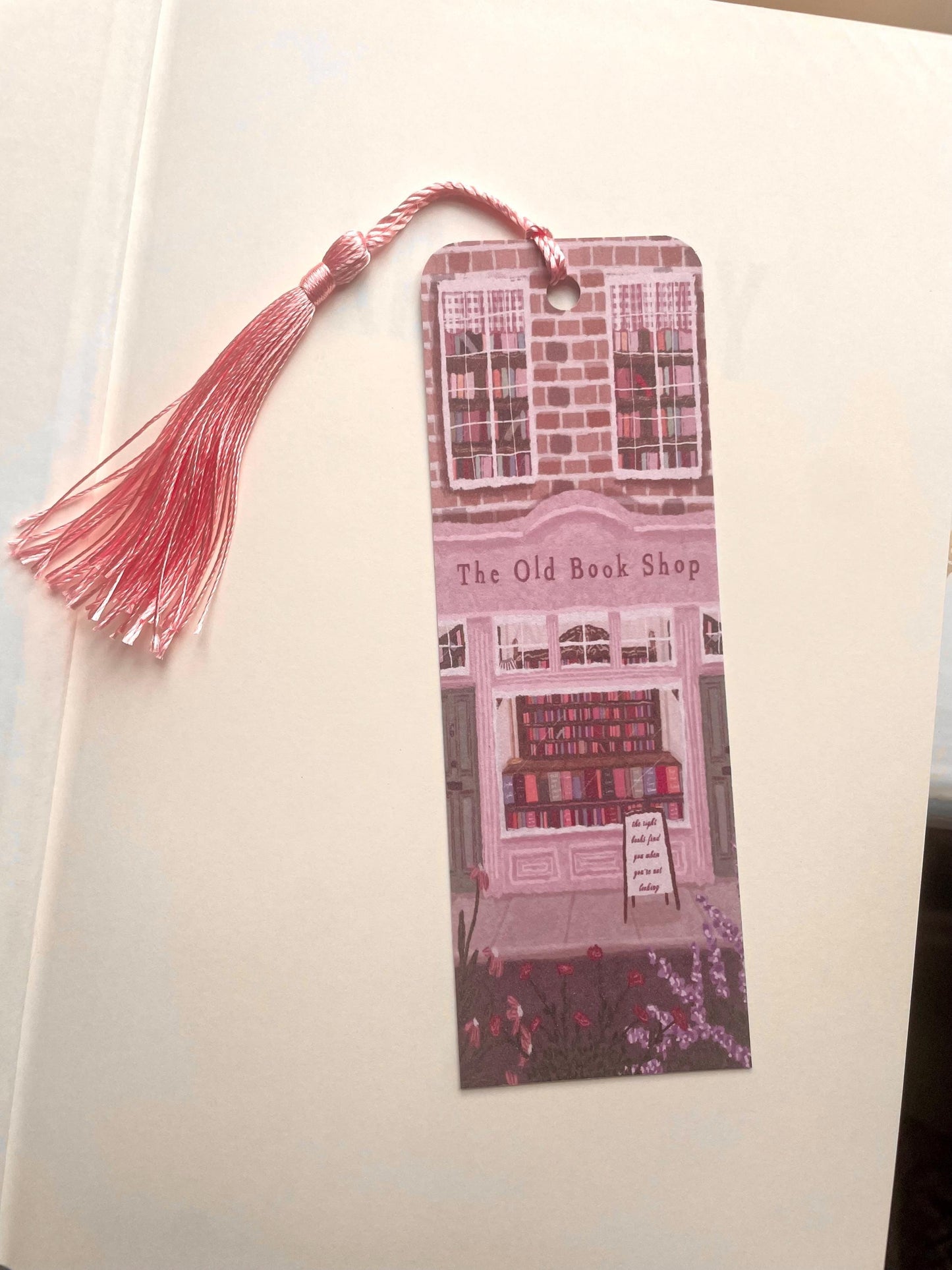 Old Bookshop Bookmark | Whimsical Book Lover Gift | Vintage Inspired Reading Accessory | Custom Tassel & Corner Style