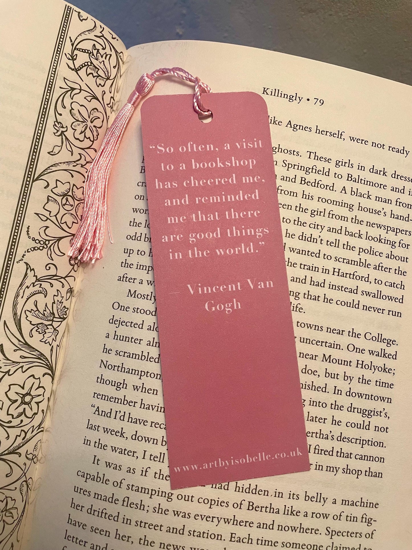 Old Bookshop Bookmark | Whimsical Book Lover Gift | Vintage Inspired Reading Accessory | Custom Tassel & Corner Style