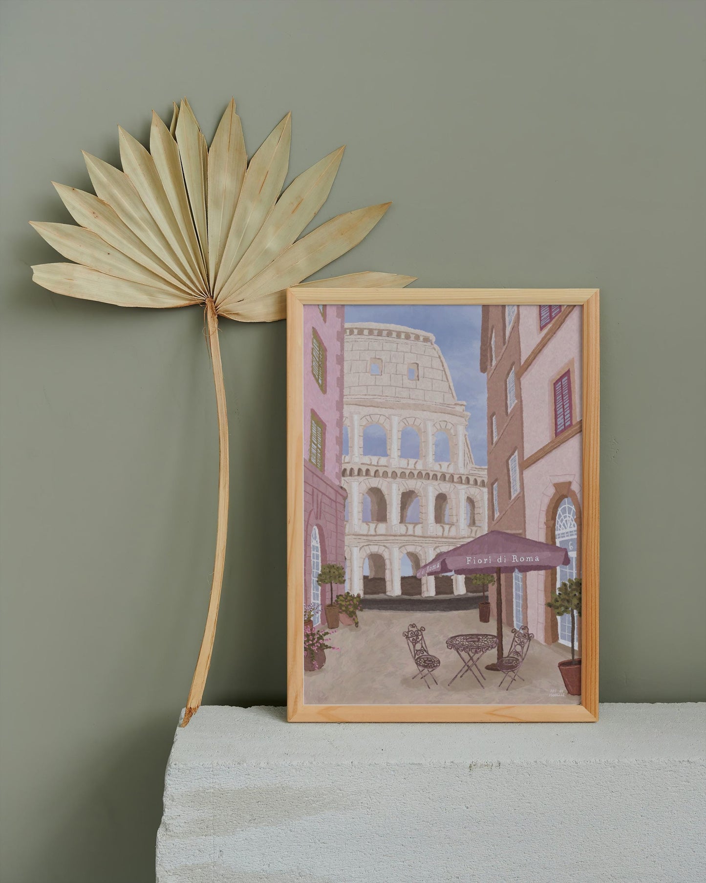 Rome Travel Art Print, Rome Colosseum, Italy Print