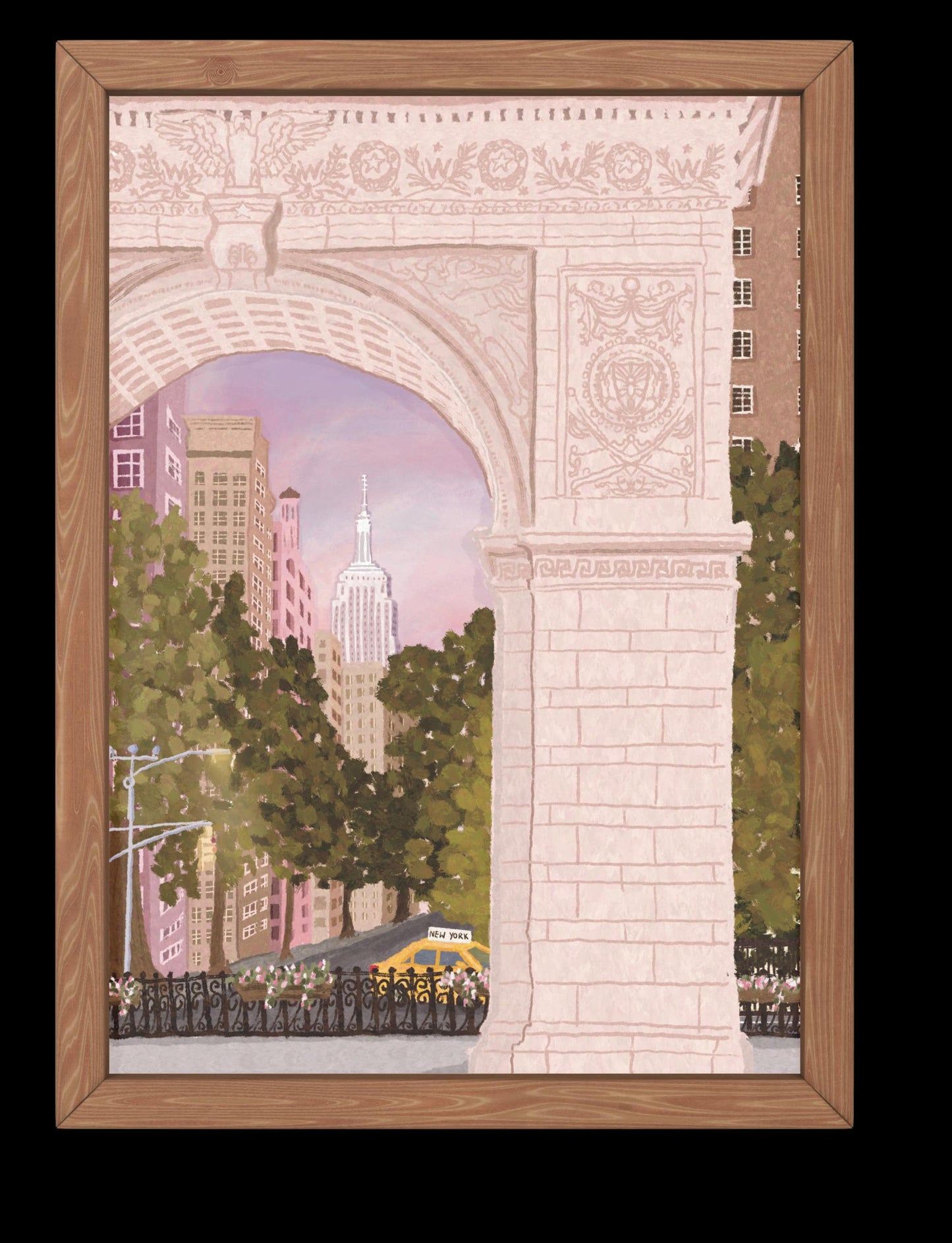 Washington Square New York, New York City Print, Empire State Building Print