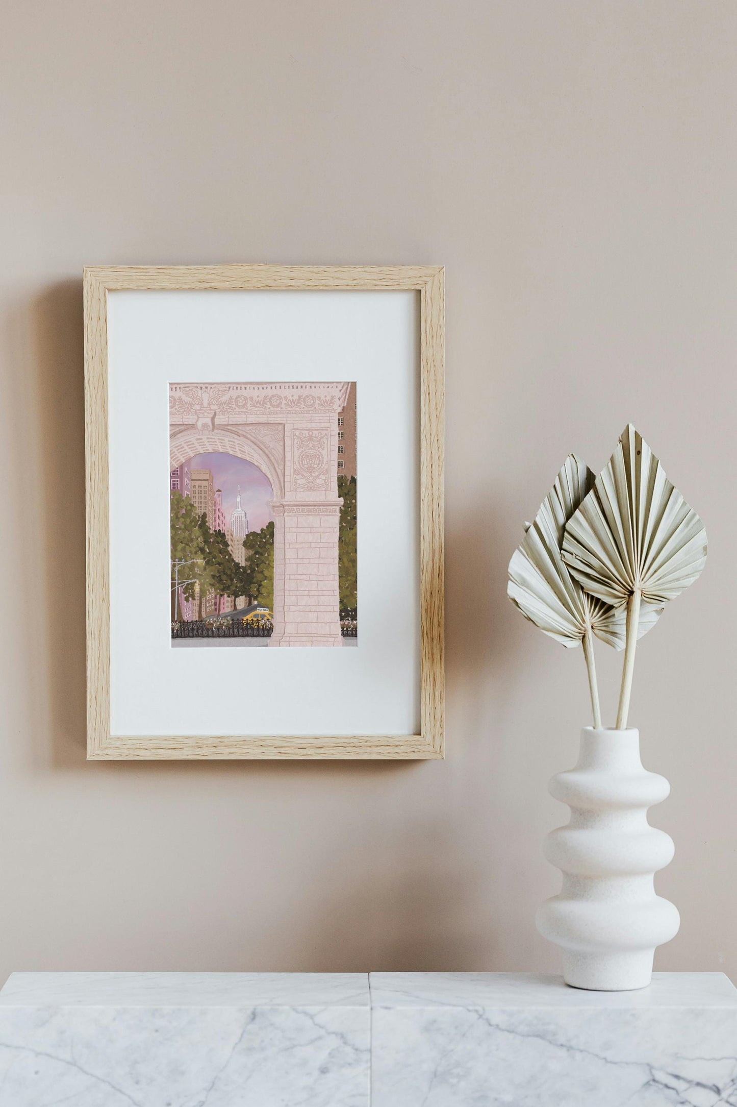 Washington Square New York, New York City Print, Empire State Building Print