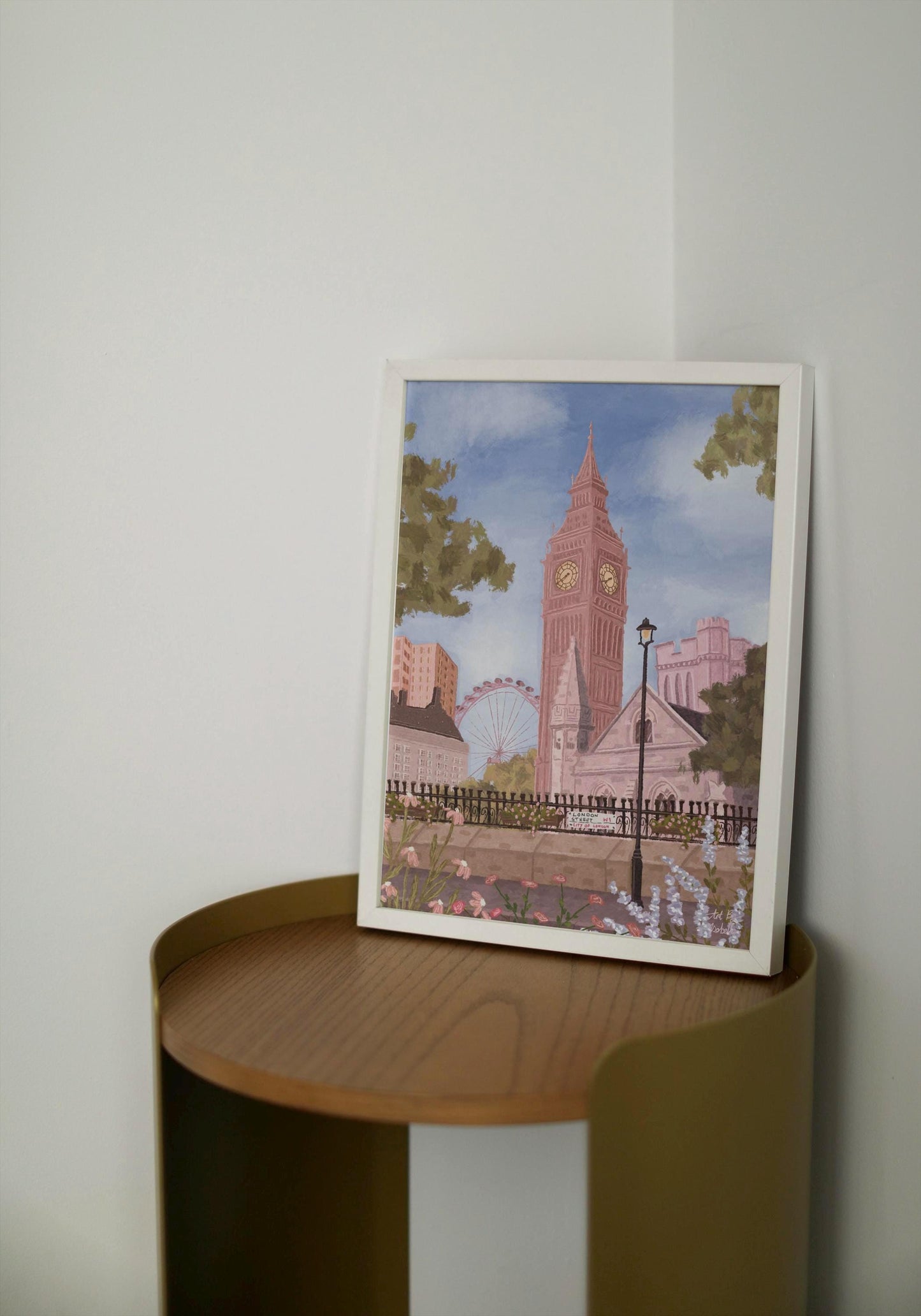 London City Print: Big Ben and London Eye