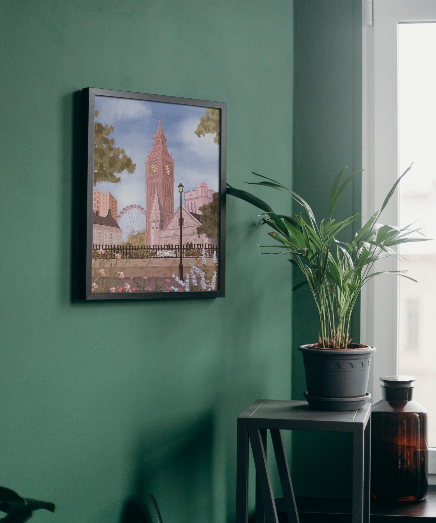 London City Print: Big Ben and London Eye