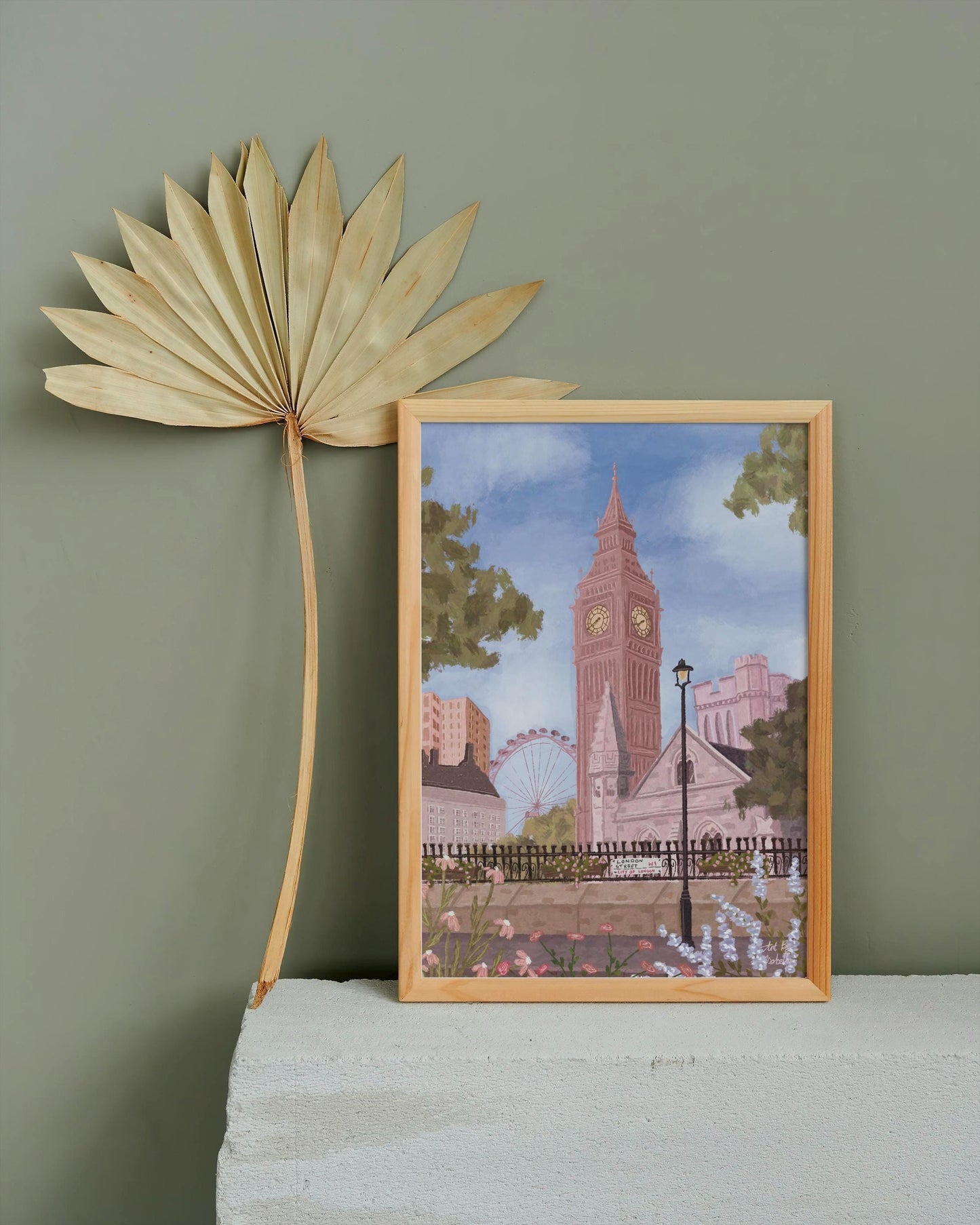 London City Print: Big Ben and London Eye