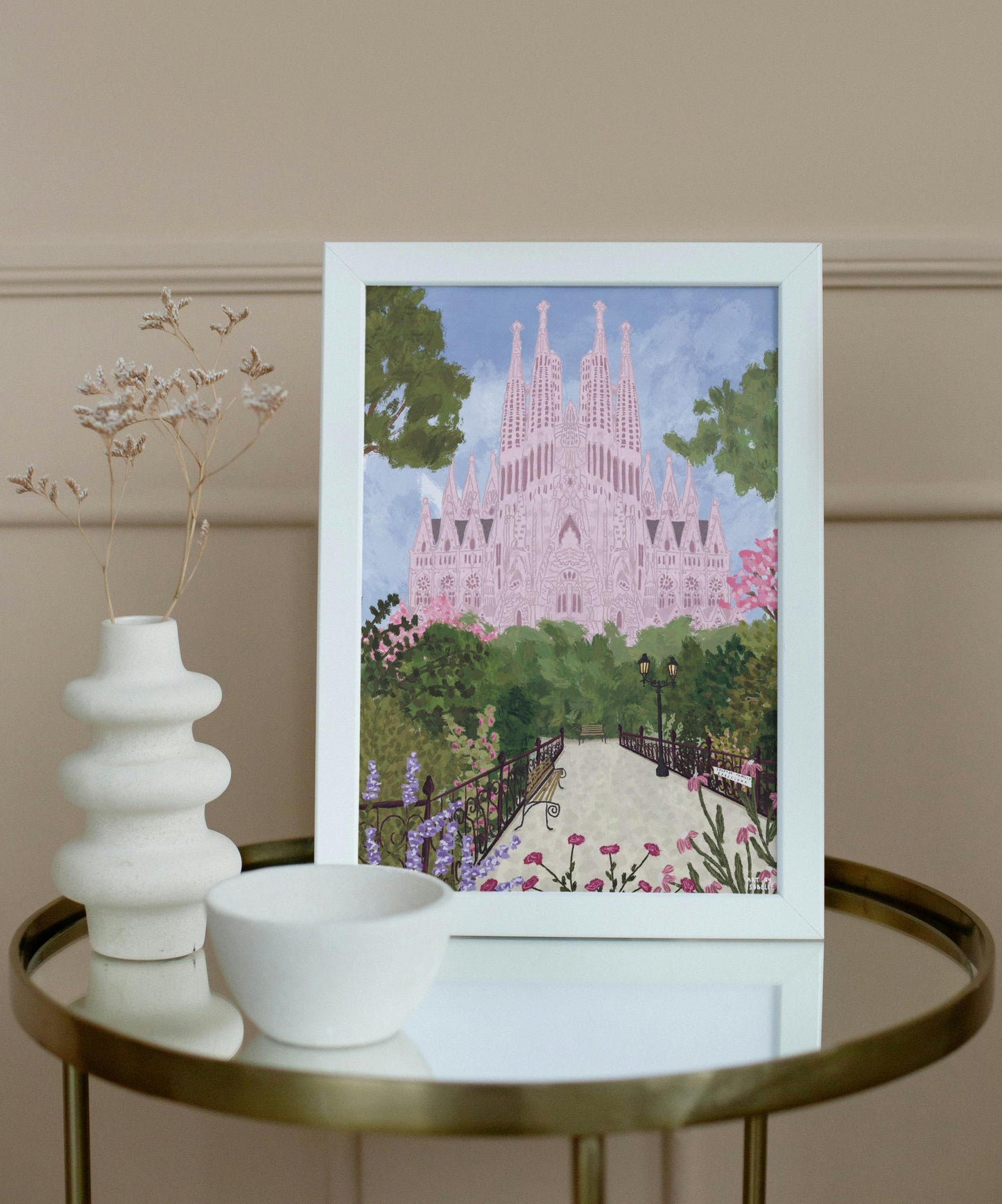 Barcelona Travel Print, Sagrada Familia Barcelona, Spain Print