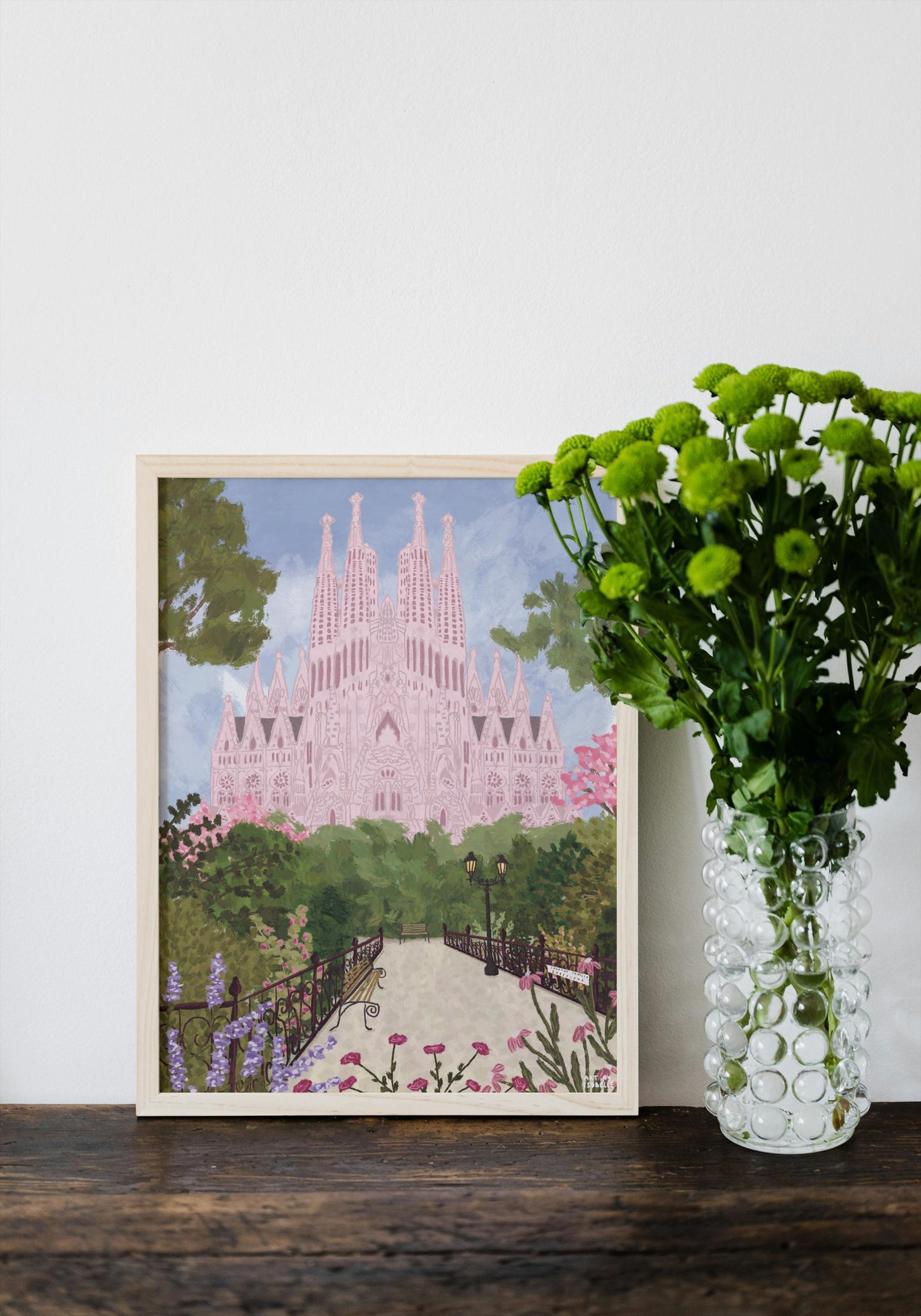 Barcelona Travel Print, Sagrada Familia Barcelona, Spain Print