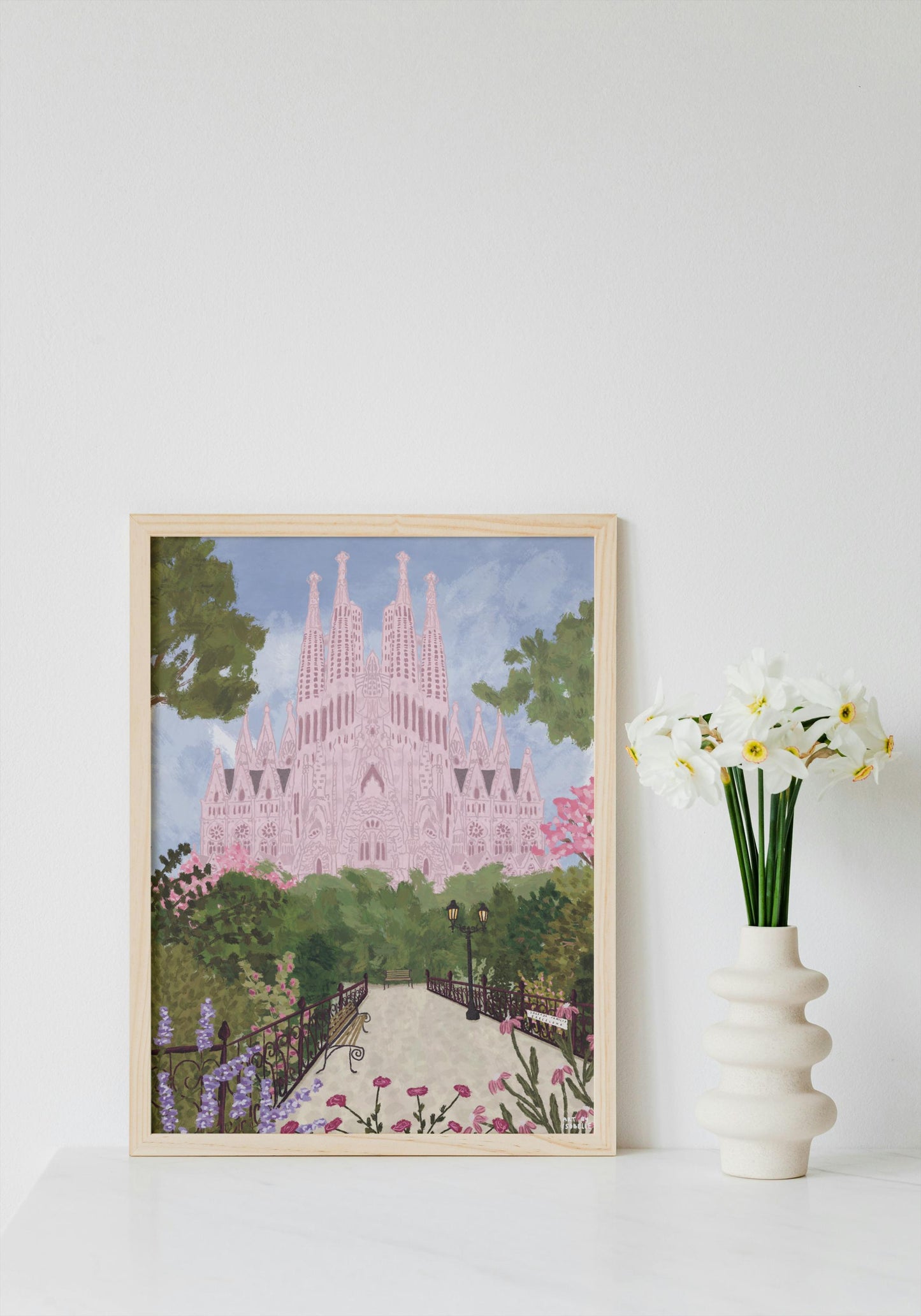 Barcelona Travel Print, Sagrada Familia Barcelona, Spain Print