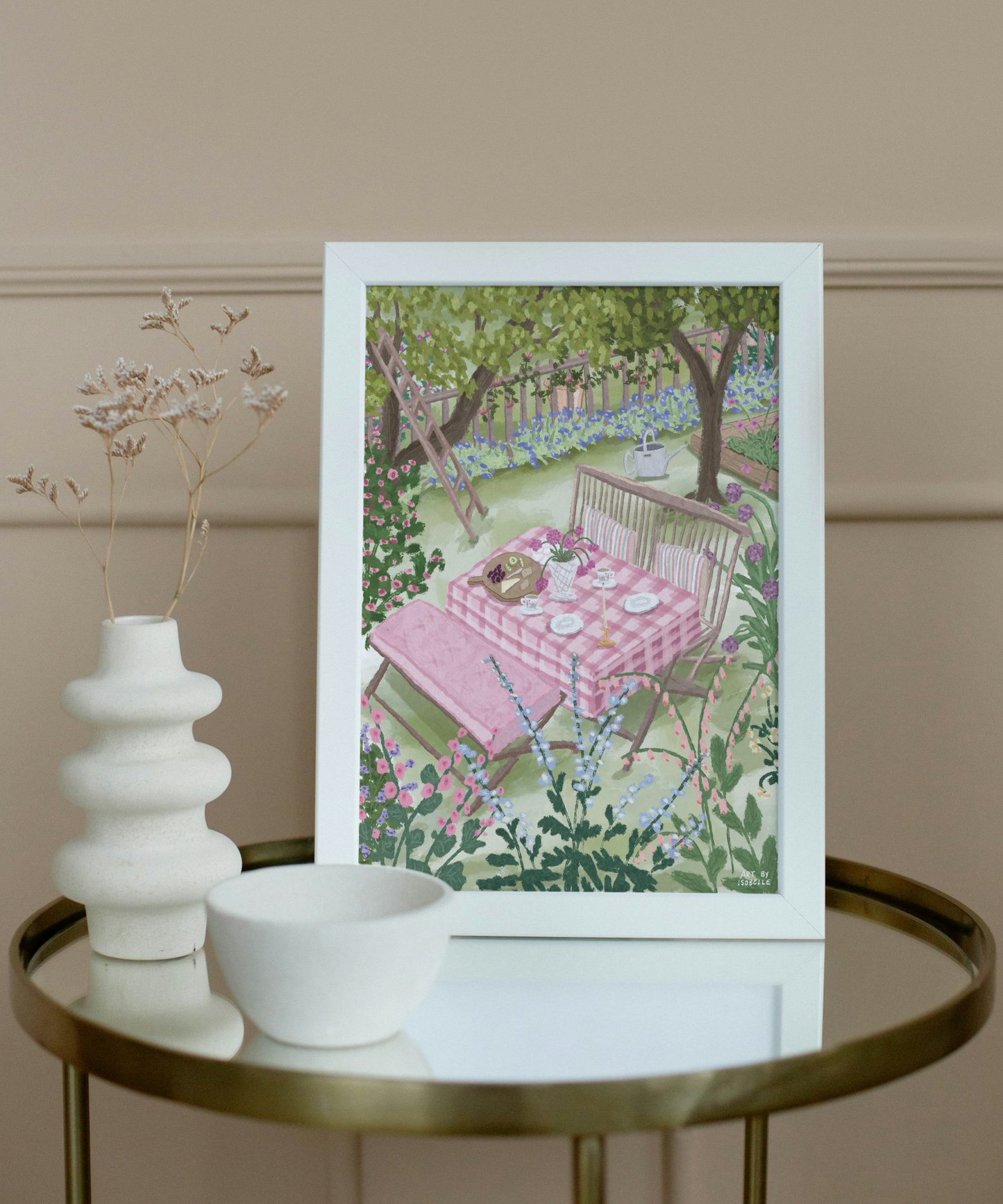 Picnic in the Garden Print