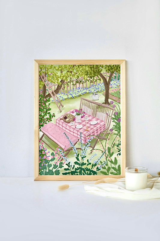 Picnic in the Garden Print