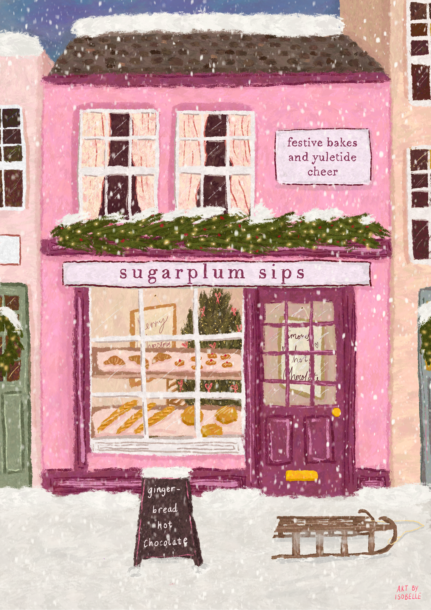 Christmas Café Print