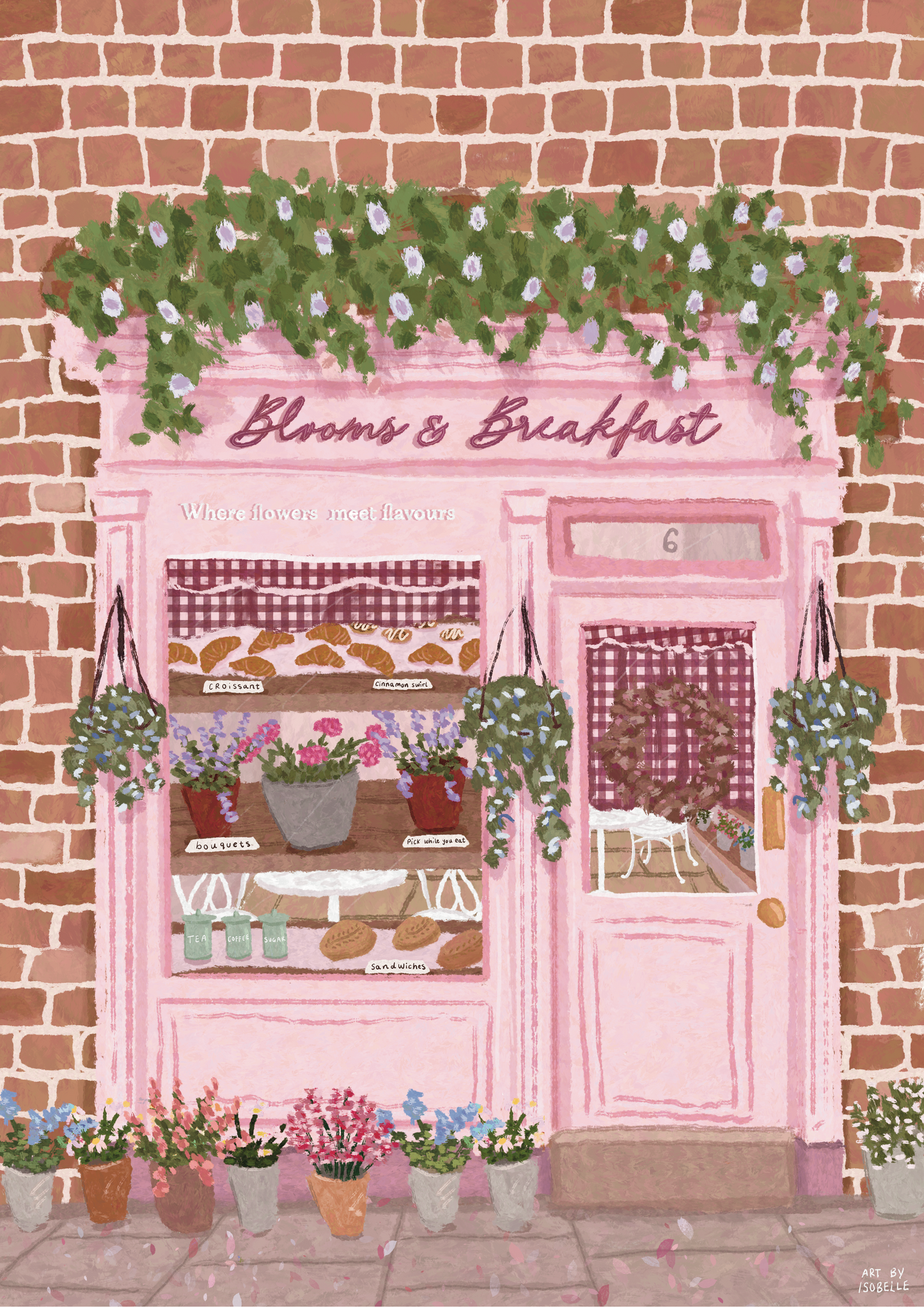 Blooms & Breakfast Print