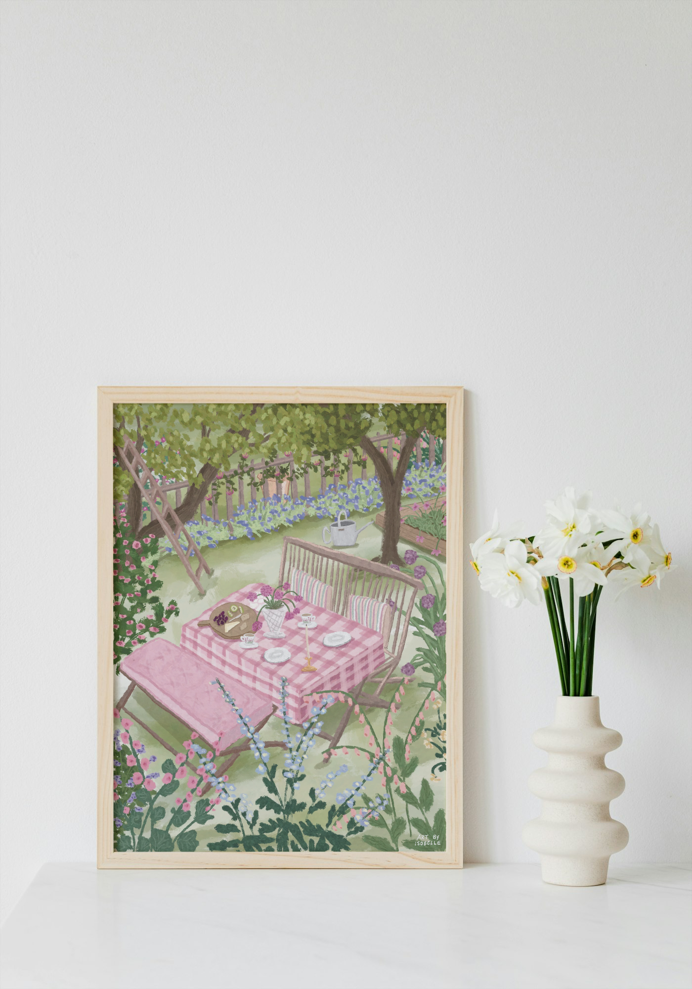 Picnic in the Garden Print