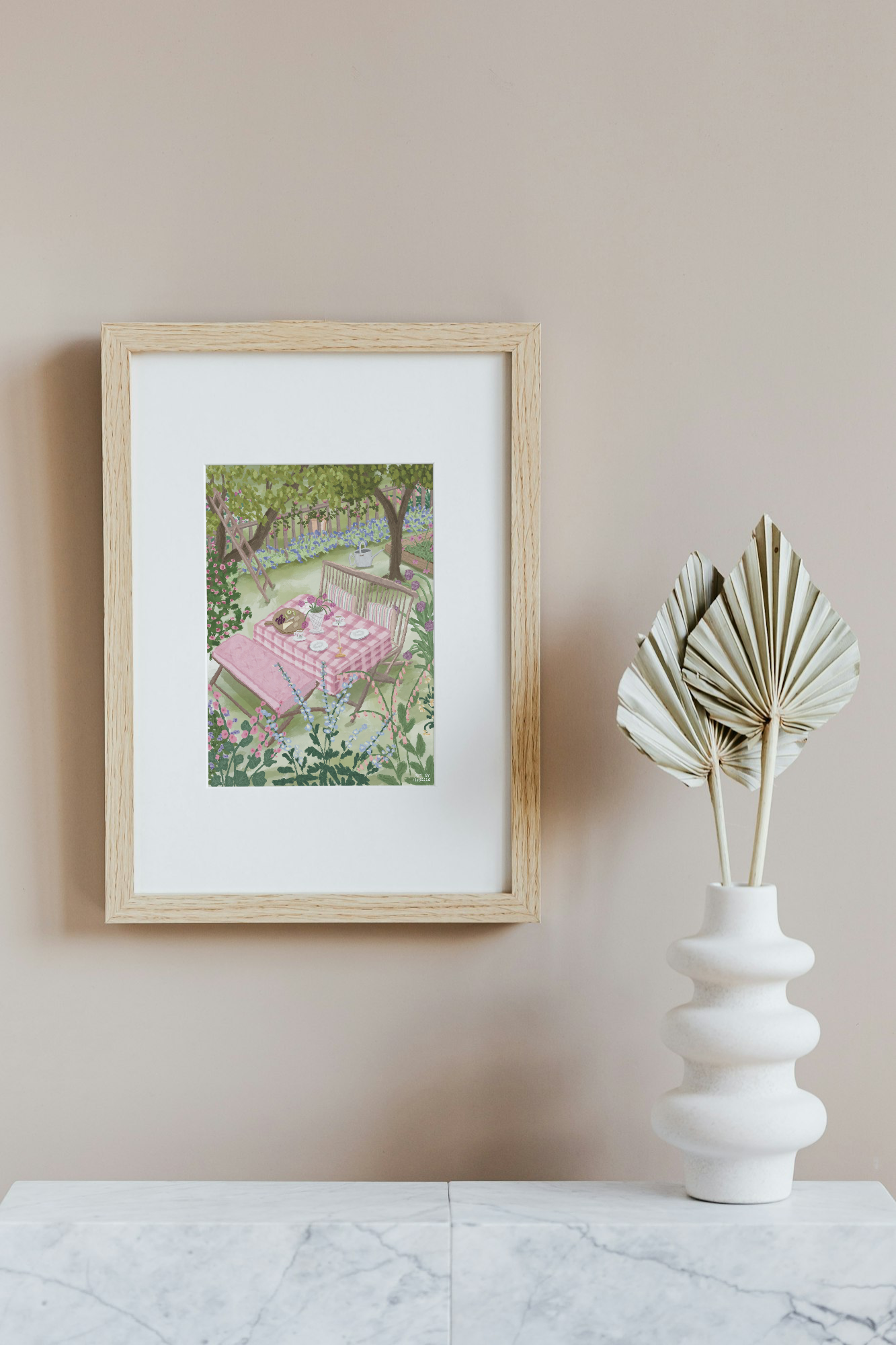 Picnic in the Garden Print