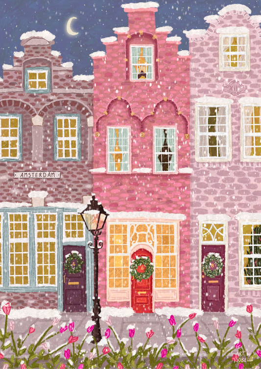 Amsterdam at Christmas Print