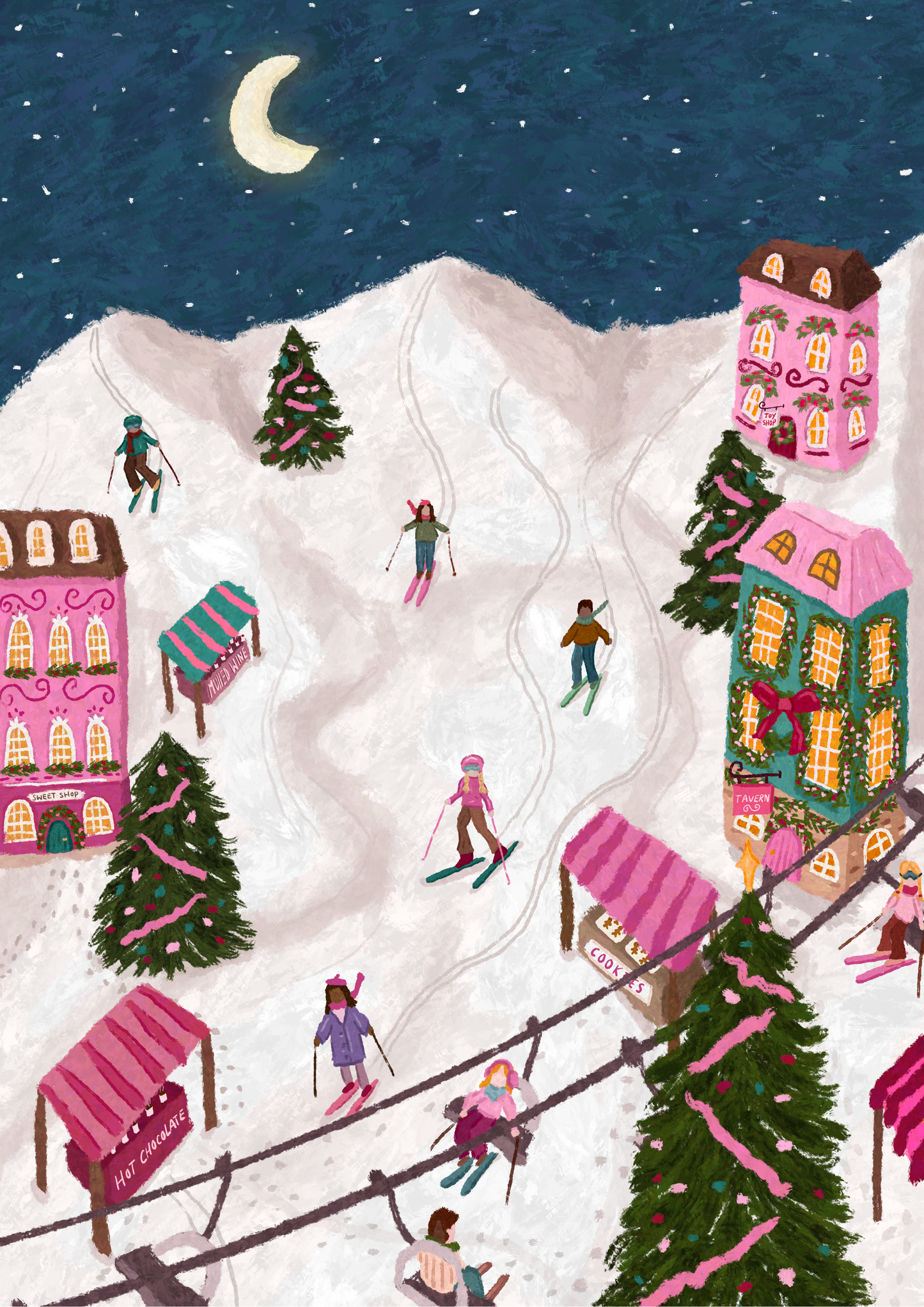 Ski Village Print