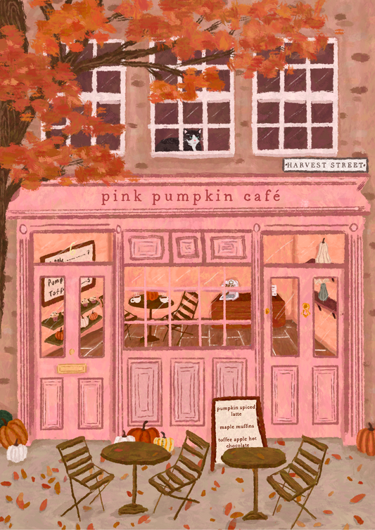 Pink Pumkin Café Print