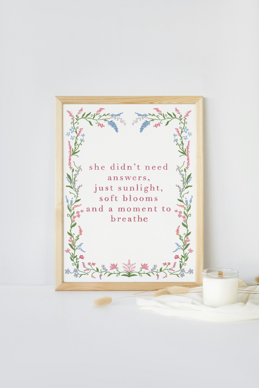 Sunlight and Soft Blooms Print
