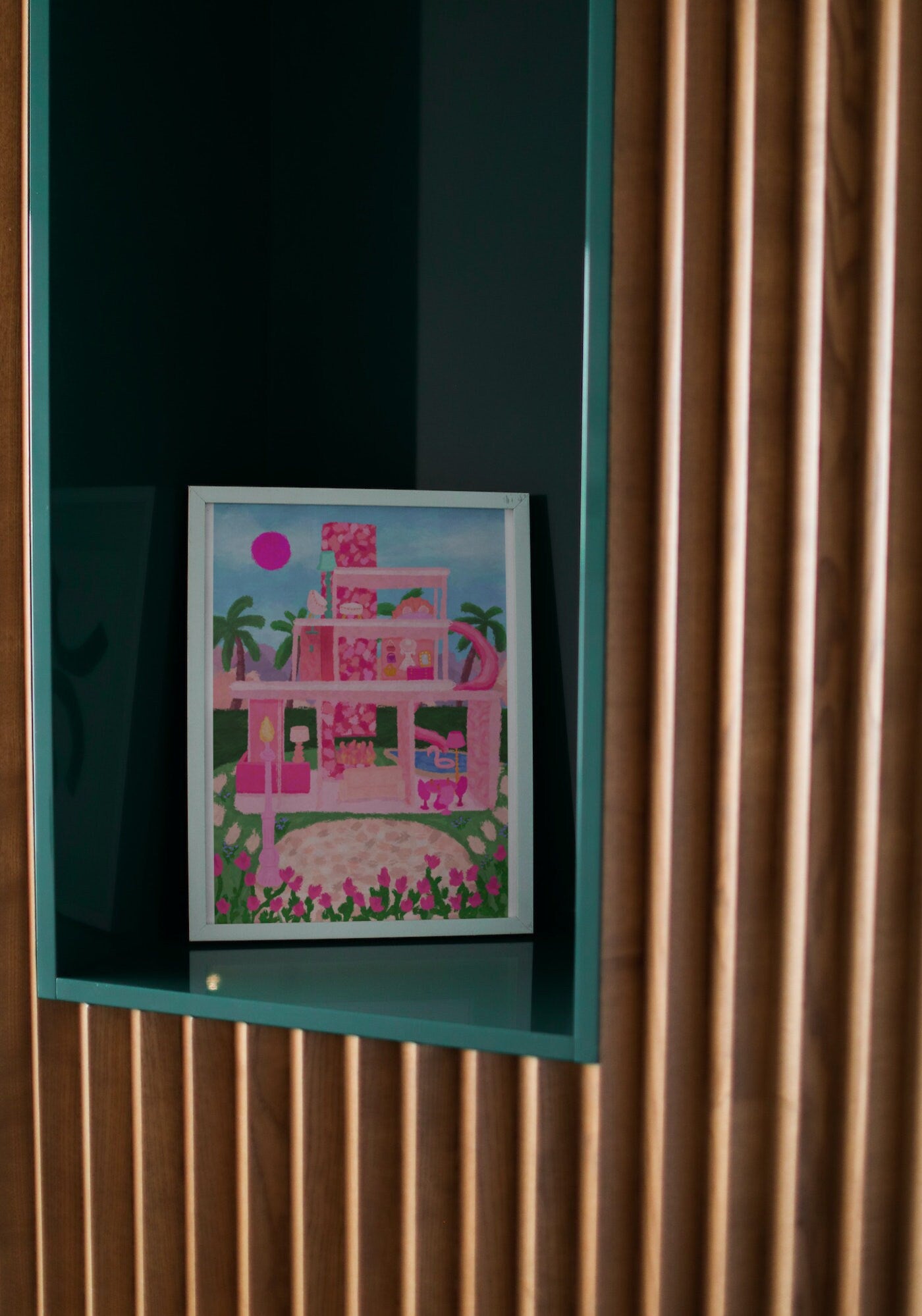 Malibu Dream House Print, Doll House Print, Pink Colourful Art, Dream House Poster, Gift For Her