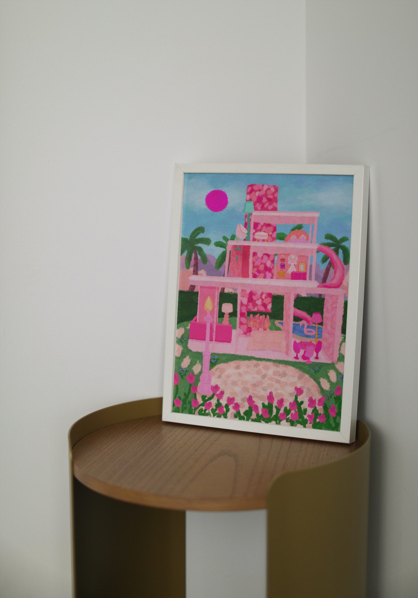 Malibu Dream House Print, Doll House Print, Pink Colourful Art, Dream House Poster, Gift For Her