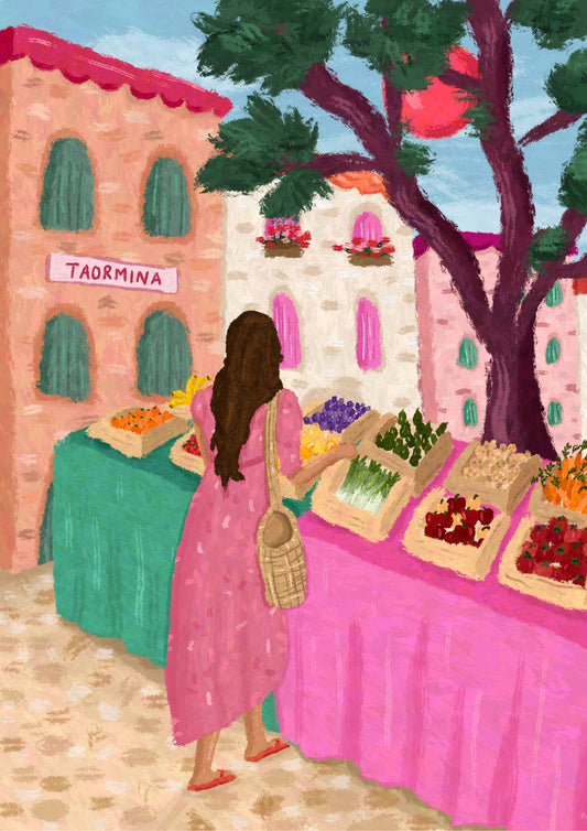 Sicilian Farmers Market Print