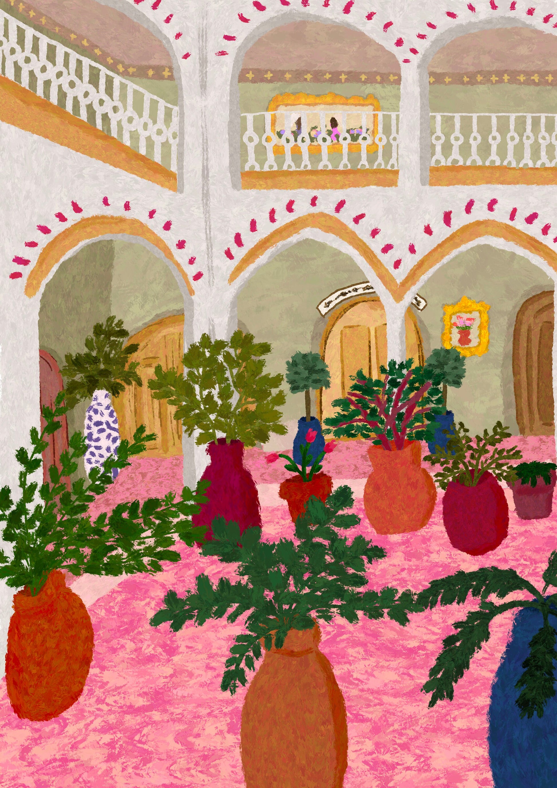 Mediterranean Courtyard Print