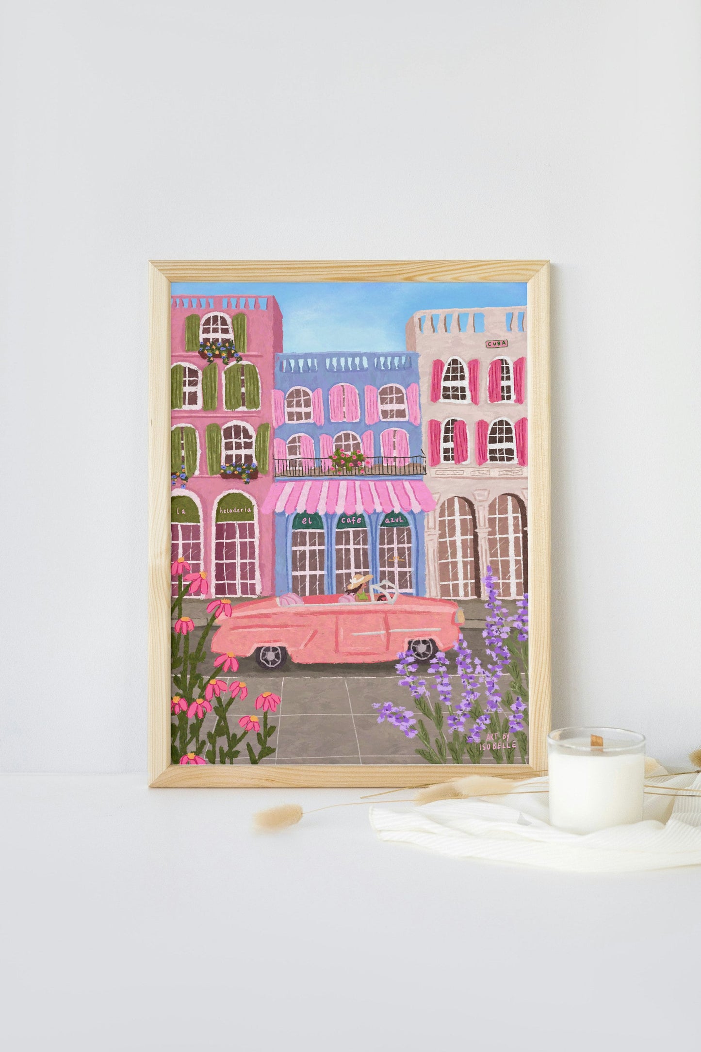 Cuba Art Print, Havana Art Print, Cuba Painting, Cuban Art, Havana Wall Art, Travel Gift, Travel Poster, Housewarming Gift, Home Decor