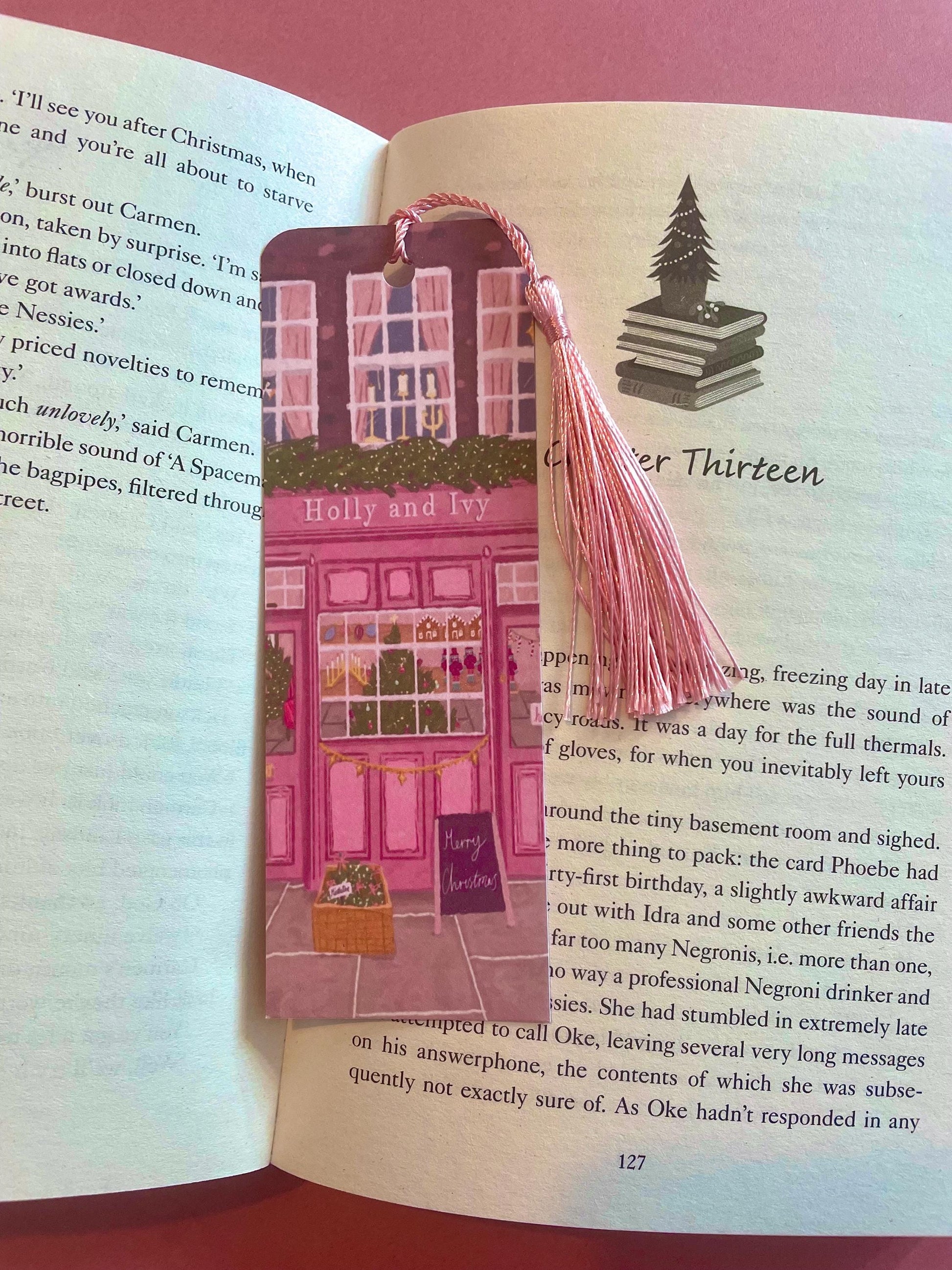 Christmas Shop Bookmark, Christmas Bookmark, Bookmark, Bookstore Quote, Custom Tassel Bookmark, Gift For Reader, Bookworm Gift