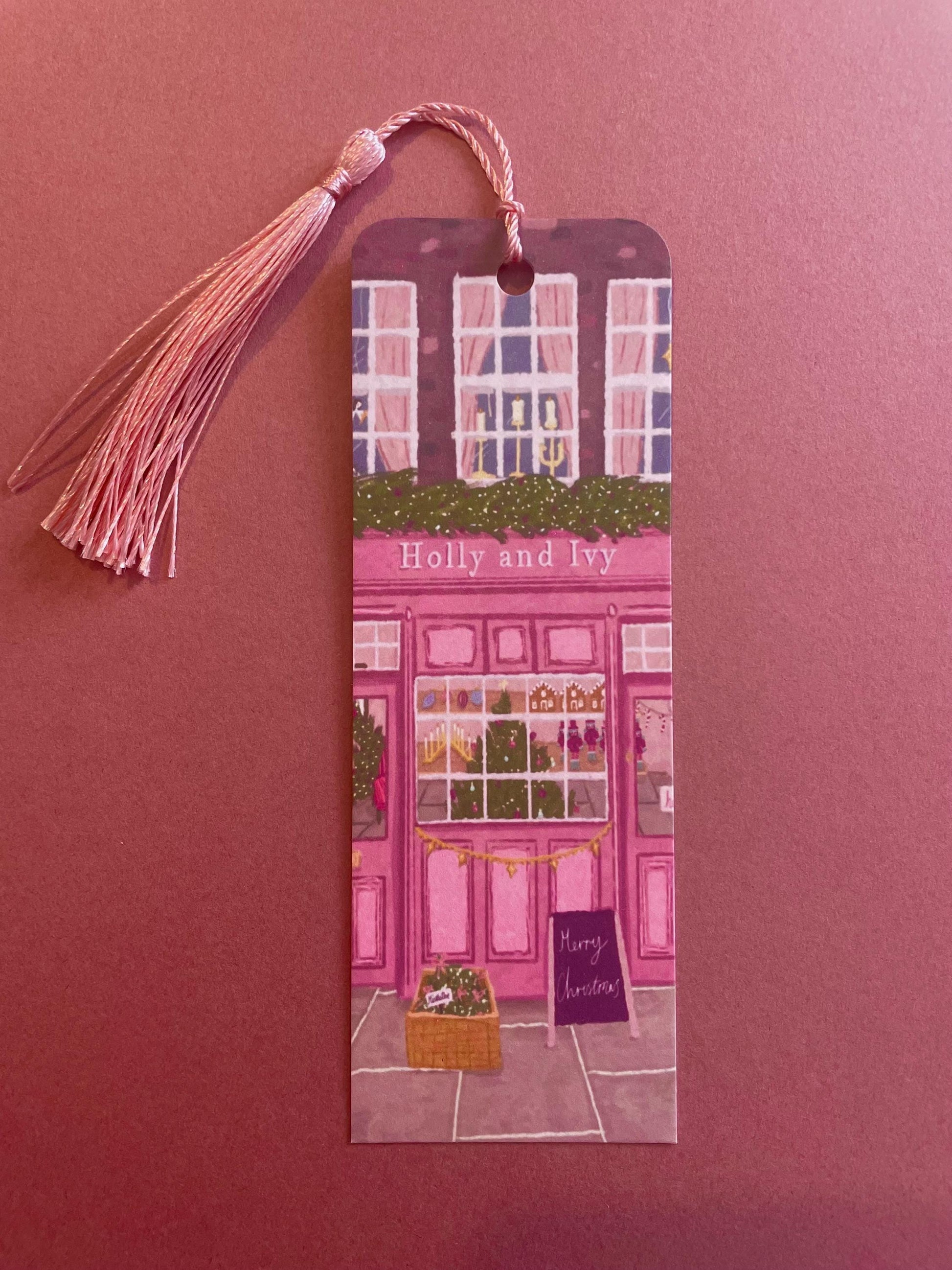Christmas Shop Bookmark, Christmas Bookmark, Bookmark, Bookstore Quote, Custom Tassel Bookmark, Gift For Reader, Bookworm Gift