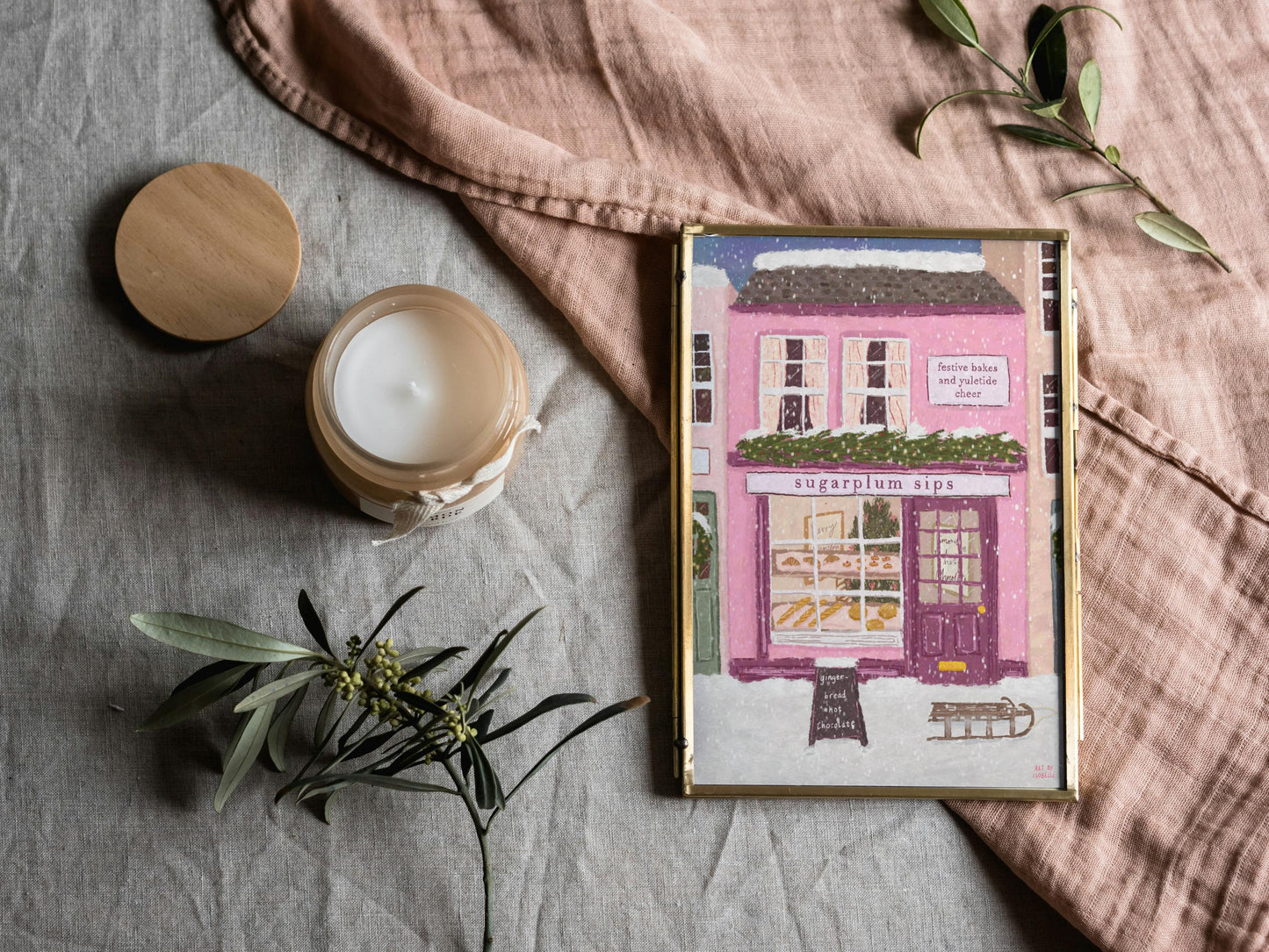 Christmas Shop Print, Christmas Store Print, Christmas Print, Cosy Print, Christmas Tree Print, Christmas Decor, Xmas Art