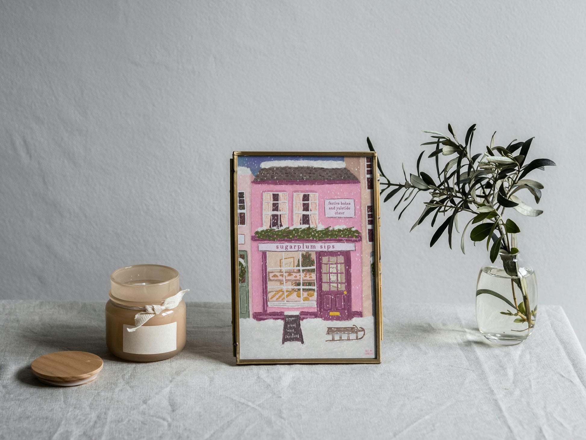 Christmas Shop Print, Christmas Store Print, Christmas Print, Cosy Print, Christmas Tree Print, Christmas Decor, Xmas Art