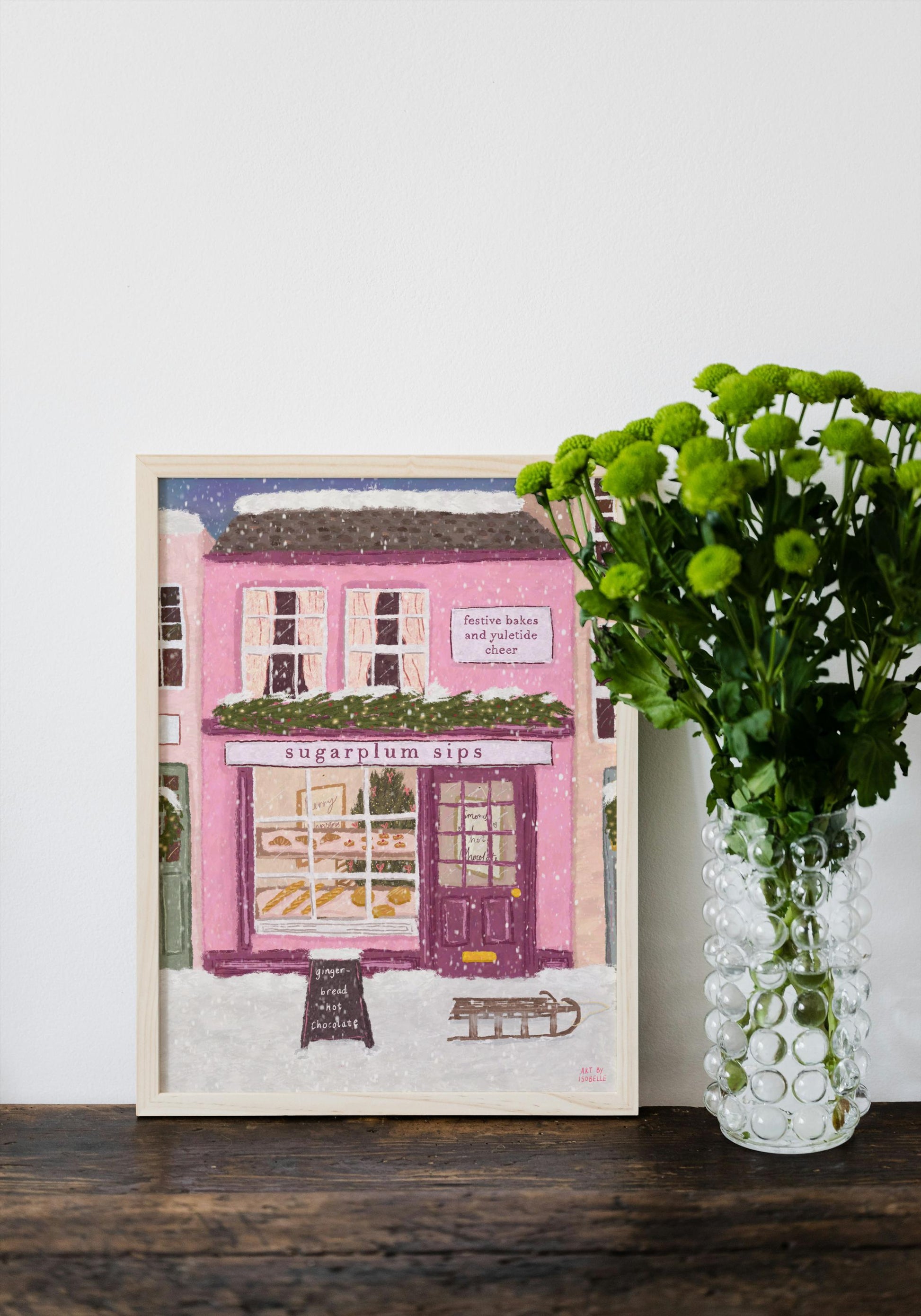 Christmas Shop Print, Christmas Store Print, Christmas Print, Cosy Print, Christmas Tree Print, Christmas Decor, Xmas Art