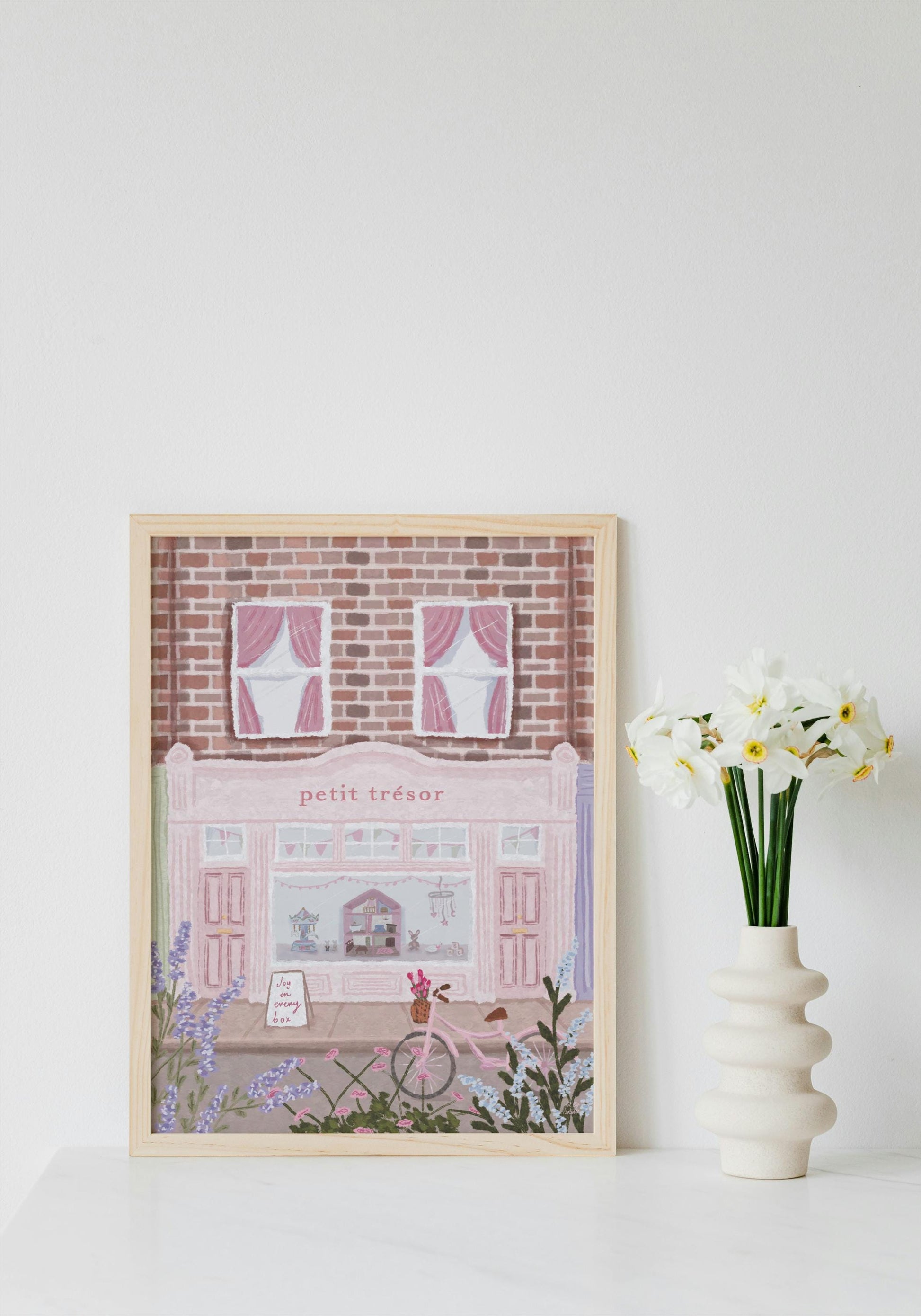 Toy Shop Print, Nursery art, Toy Store print, Girls Nursery Prints, Baby Girl Prints, Nursery Art, Pink Whimsical Art, Soft Pastel Print