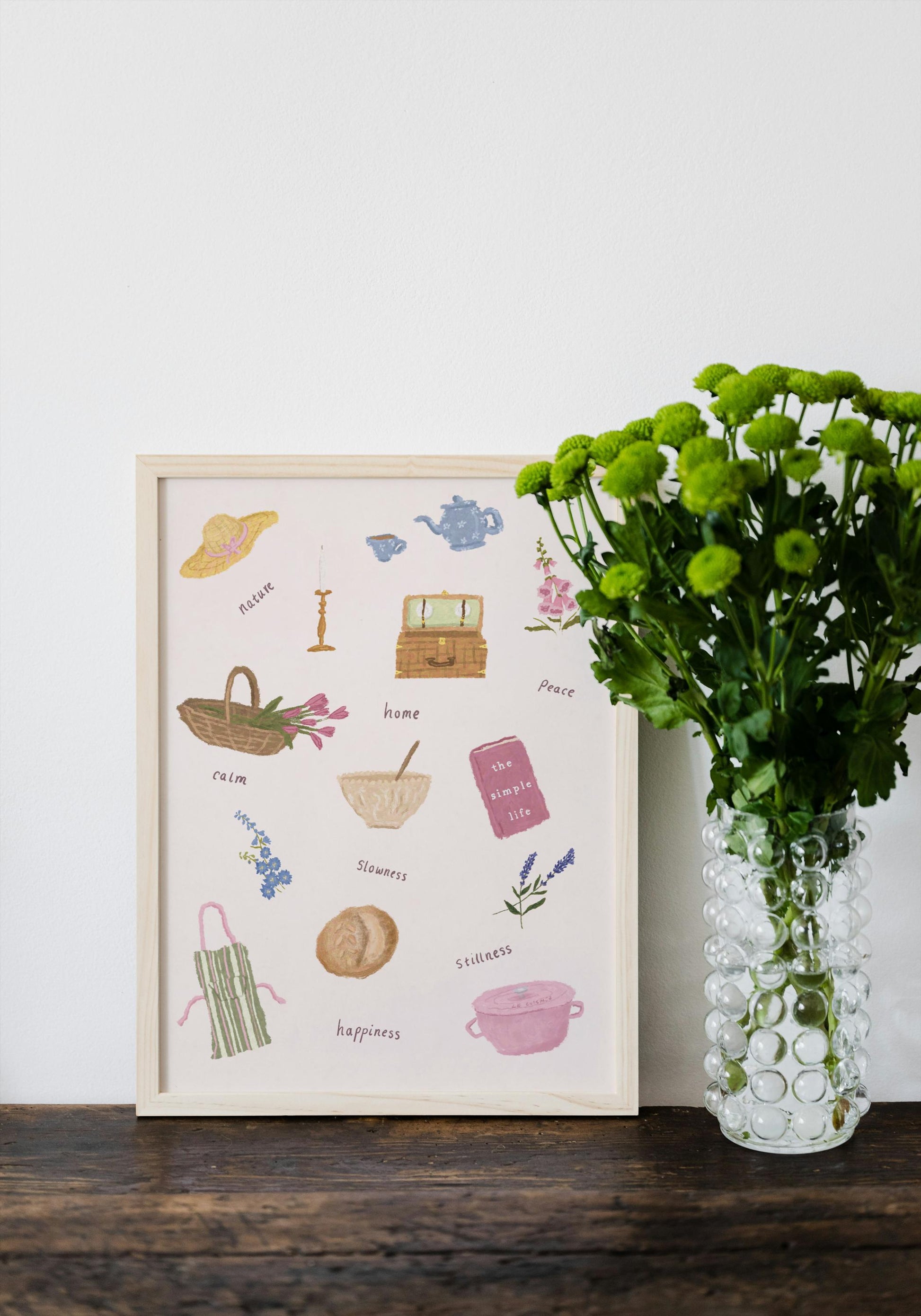 Cottagecore Print, Wellness Print, Slow Life, Garden Print, Baking Print, Cosy Home Decor, Whimsical Art, Favourites Print, Hobbies Print
