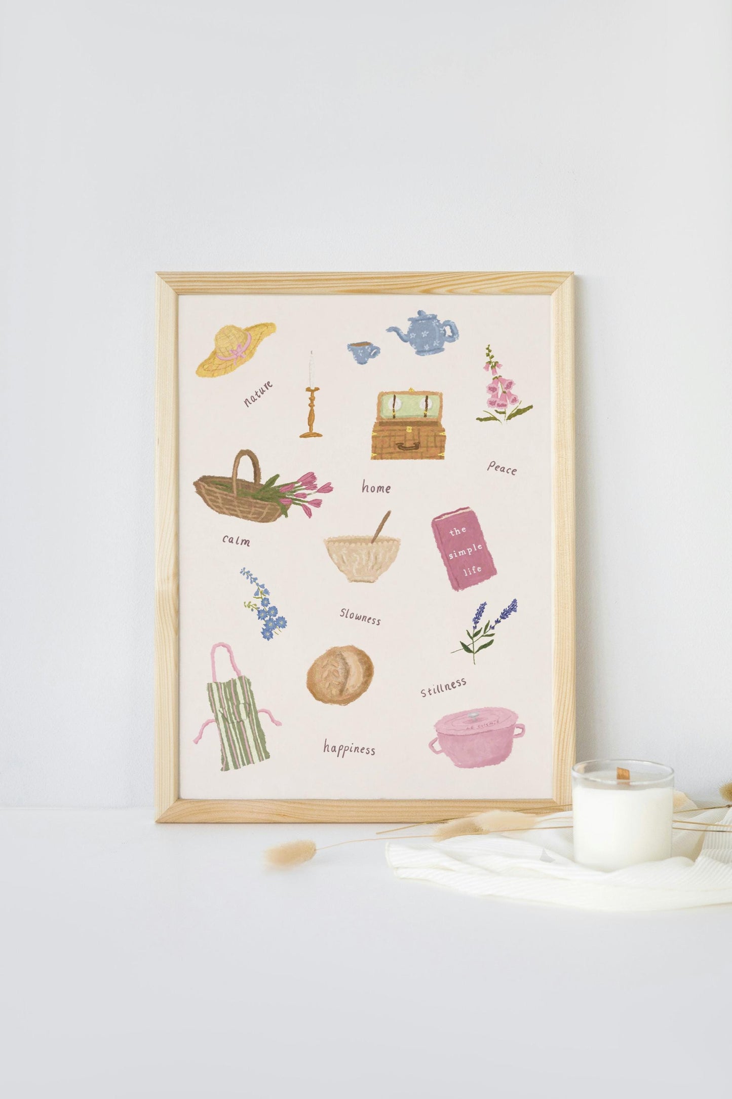 Cottagecore Print, Wellness Print, Slow Life, Garden Print, Baking Print, Cosy Home Decor, Whimsical Art, Favourites Print, Hobbies Print