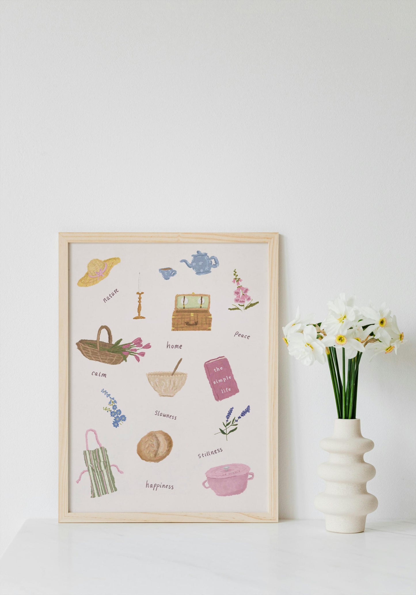 Cottagecore Print, Wellness Print, Slow Life, Garden Print, Baking Print, Cosy Home Decor, Whimsical Art, Favourites Print, Hobbies Print