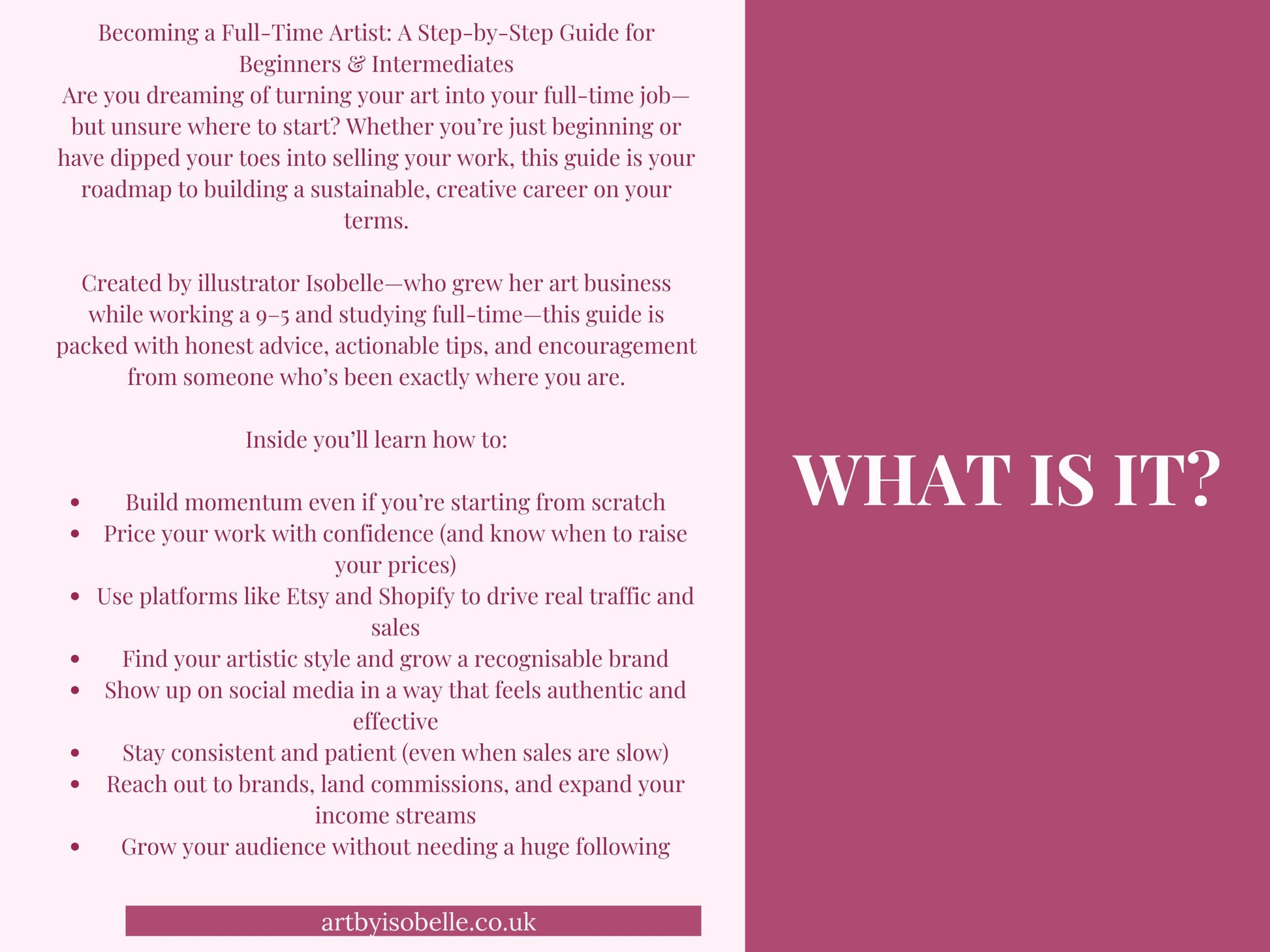 Full-Time Artist Guide: Grow Your Art Business (Digital Download)