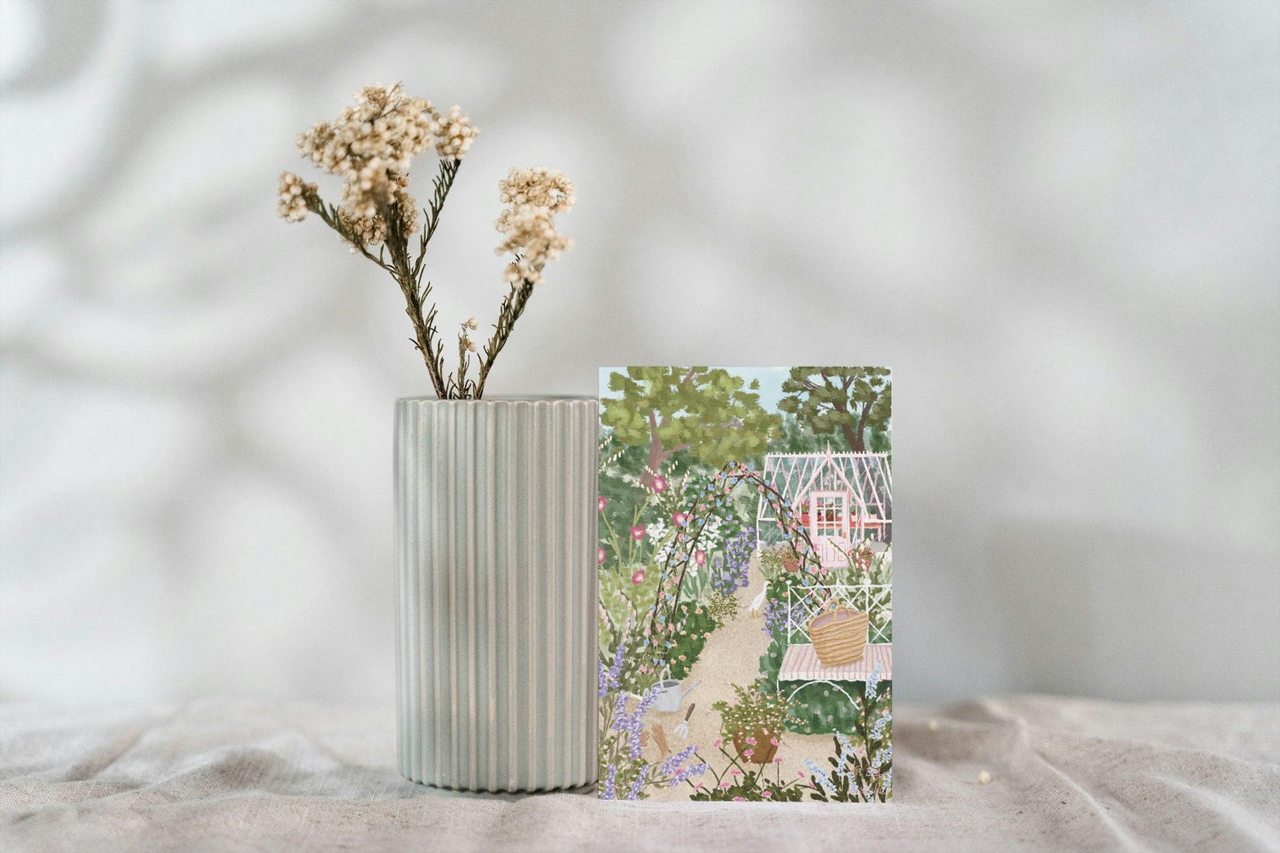 Cottage Garden Greeting Card, Garden Card, Gardener Card, Floral Card, Wildlife Card, Summer Garden Card, Birthday Card, Blank Card