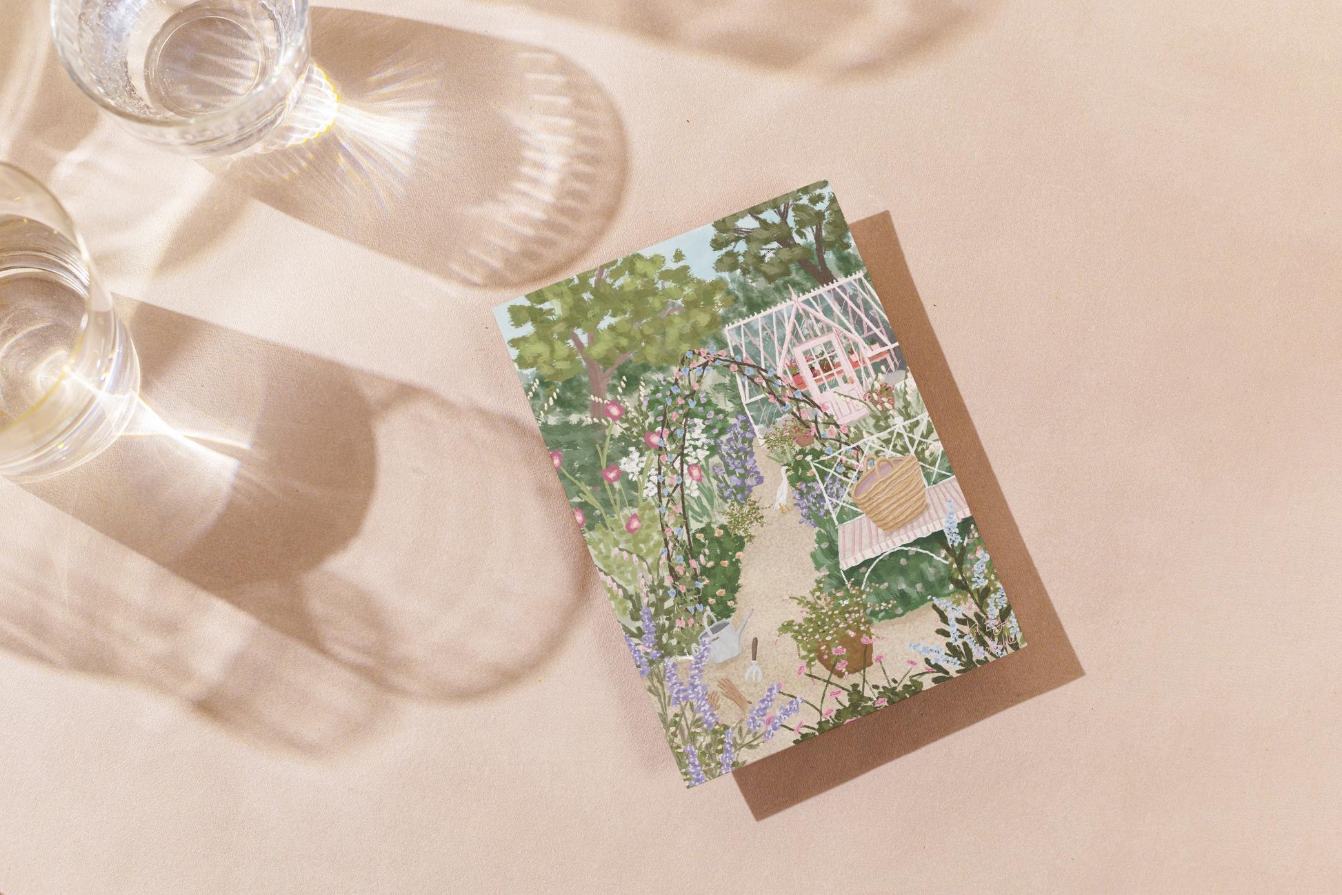 Cottage Garden Greeting Card, Garden Card, Gardener Card, Floral Card, Wildlife Card, Summer Garden Card, Birthday Card, Blank Card