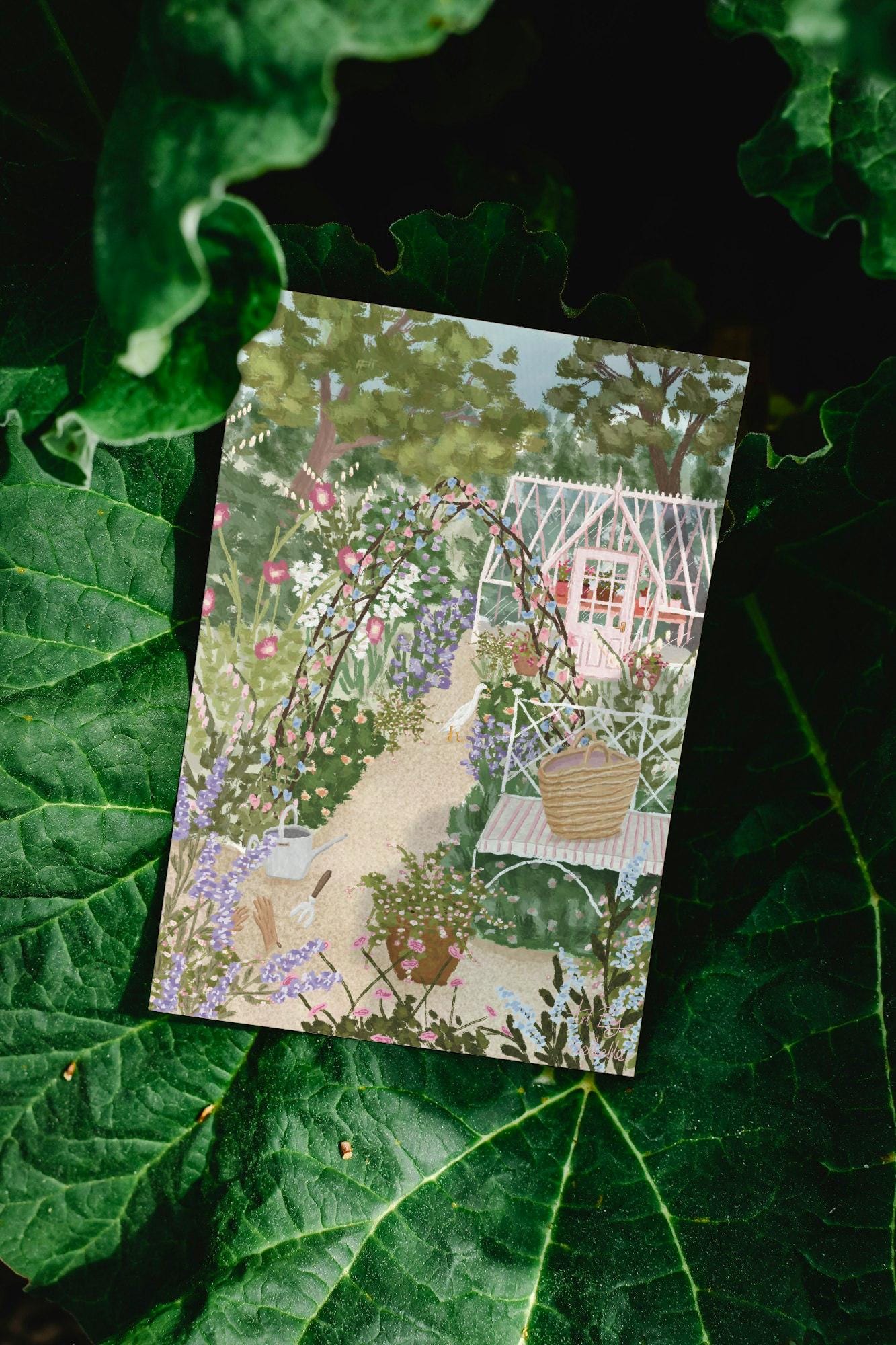 Cottage Garden Greeting Card, Garden Card, Gardener Card, Floral Card, Wildlife Card, Summer Garden Card, Birthday Card, Blank Card