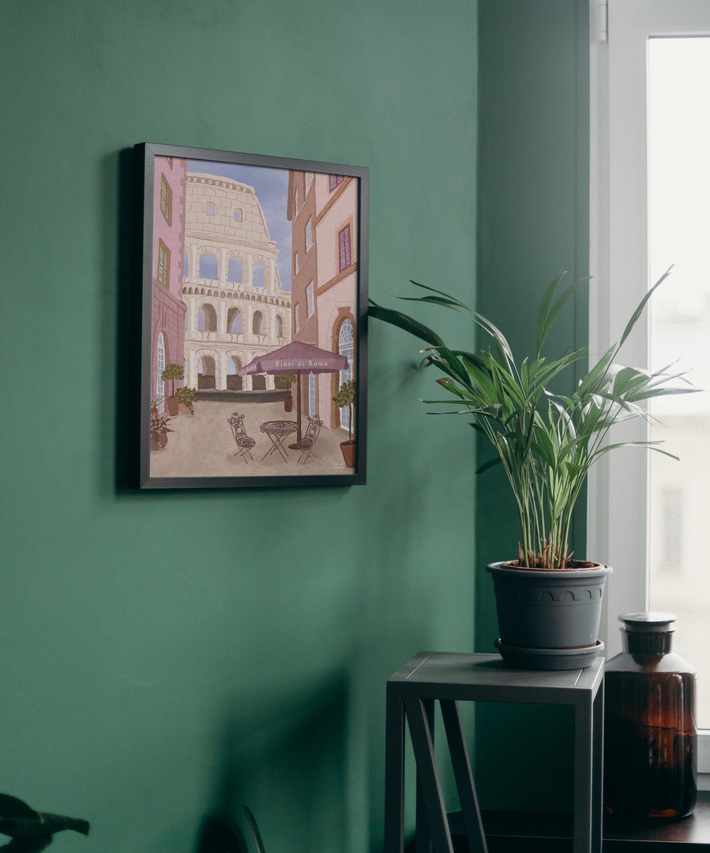 Rome Travel Art Print, Rome Colosseum, Italy Print