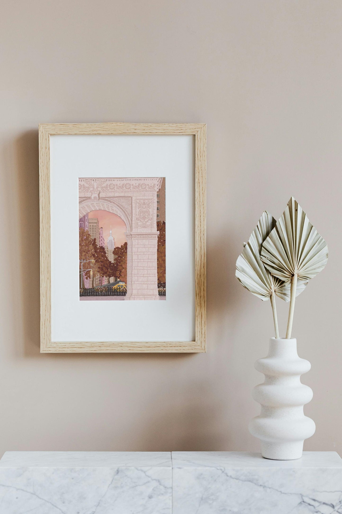 Washington Square New York Fall, New York Autumn, New York City Print, Empire State Building Print