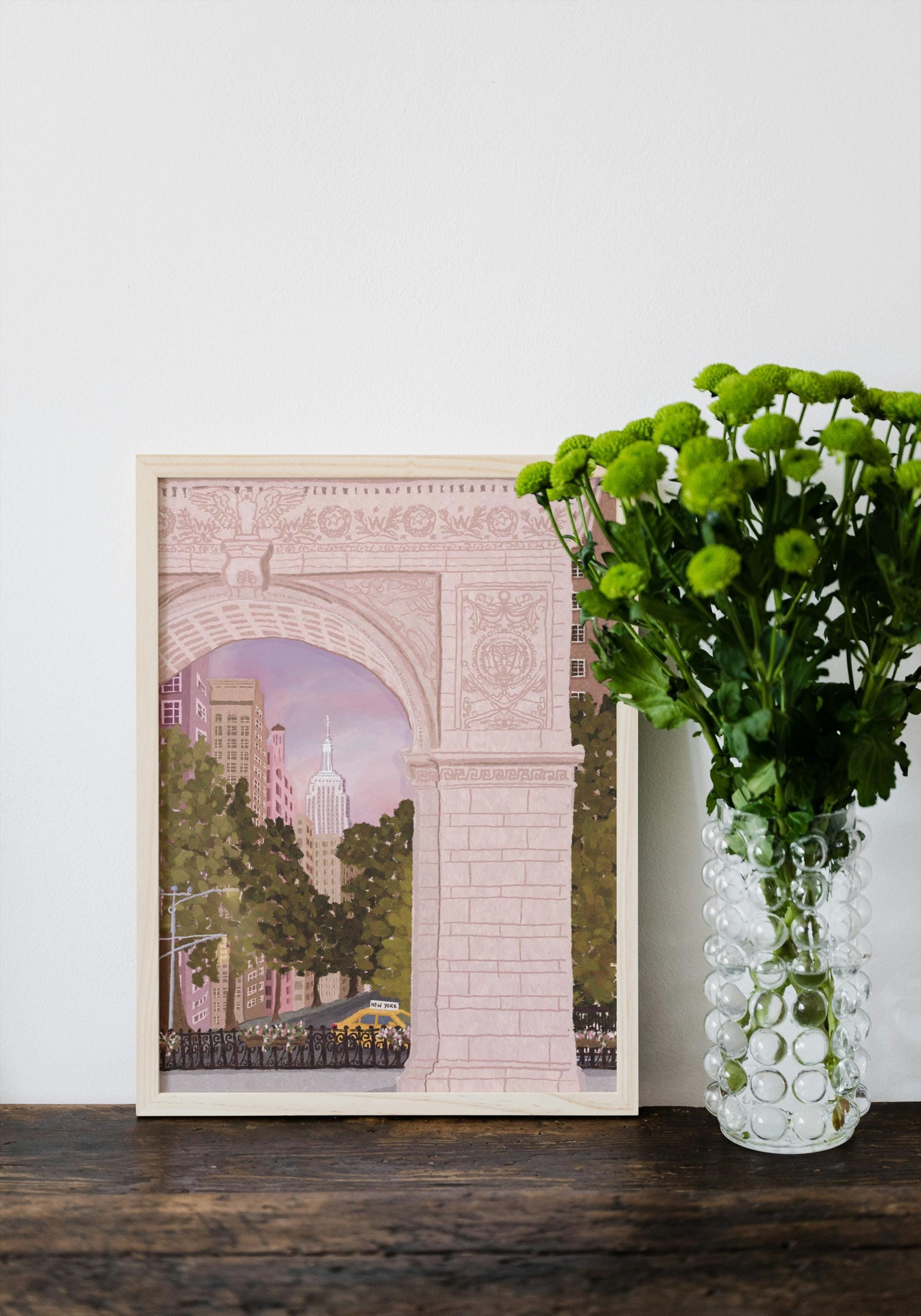 Washington Square New York, New York City Print, Empire State Building Print